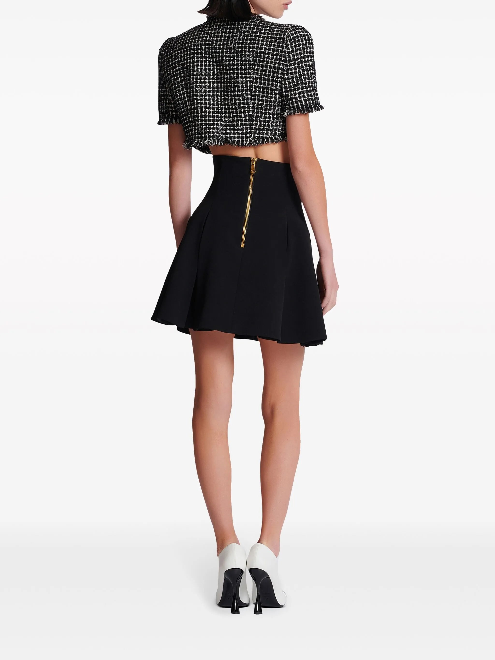 Cropped-Jacke aus Tweed
