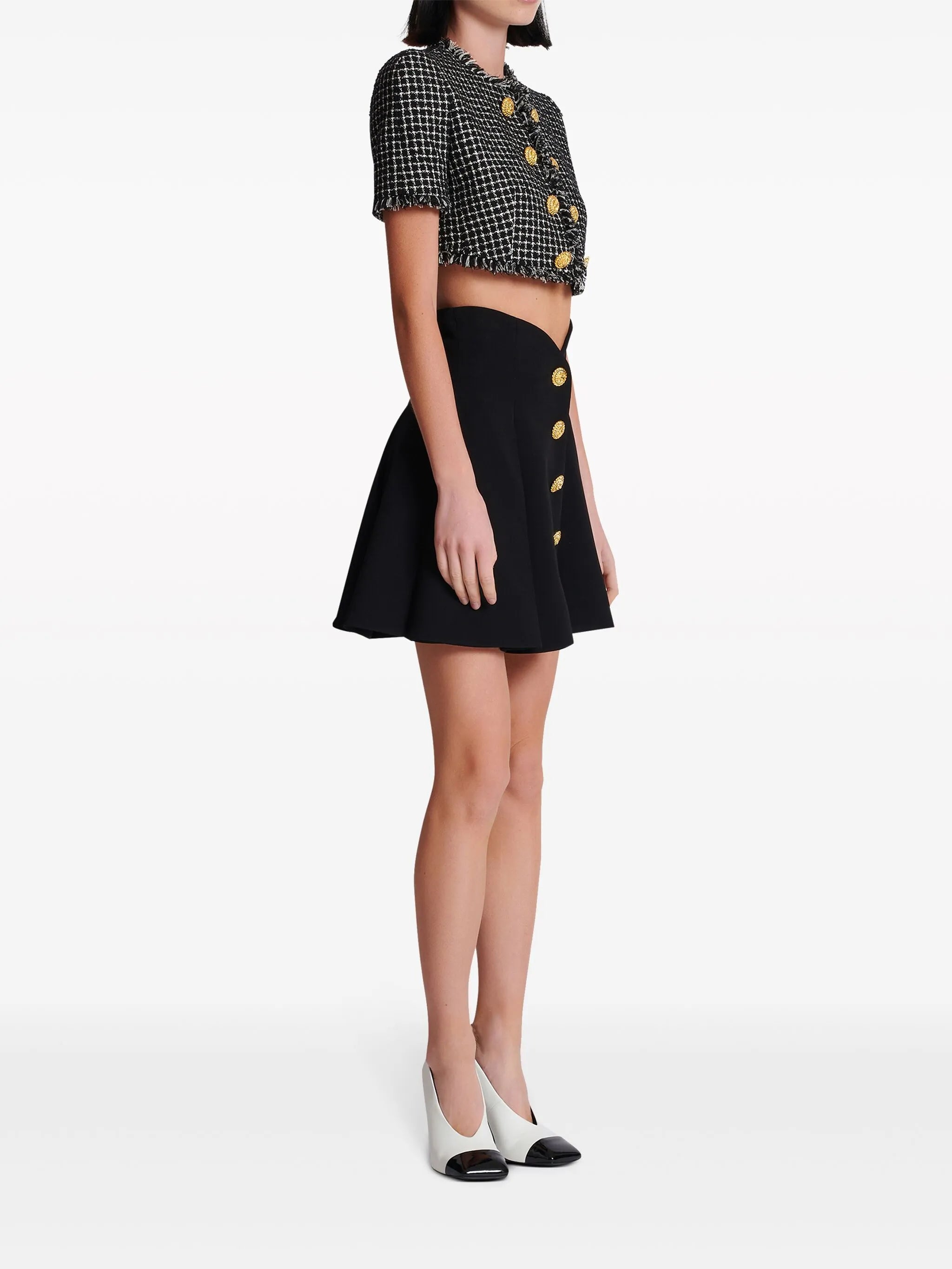 Cropped-Jacke aus Tweed