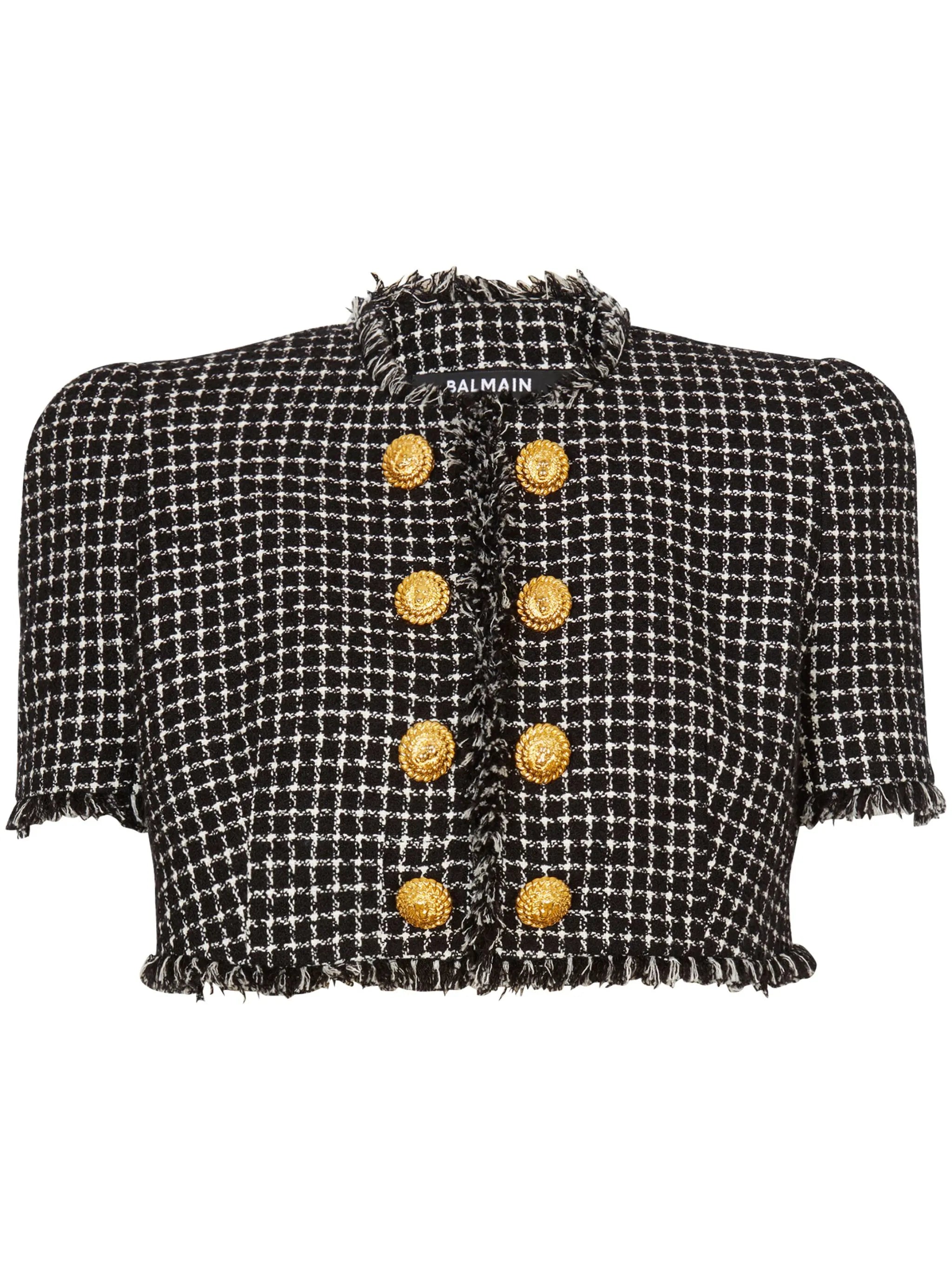 Cropped-Jacke aus Tweed