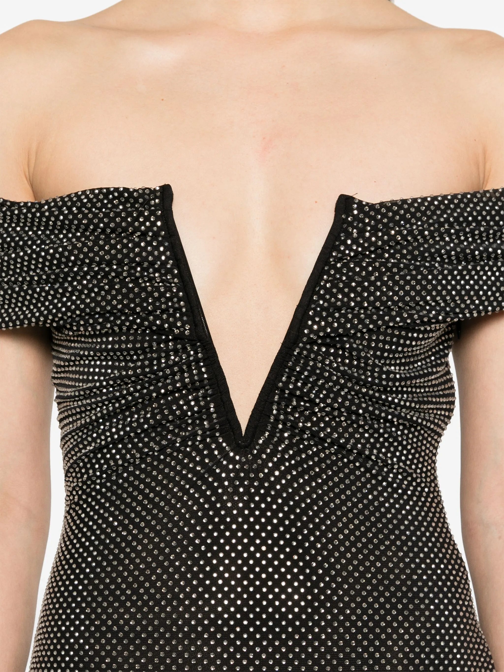 Maxi dress with rhinestones