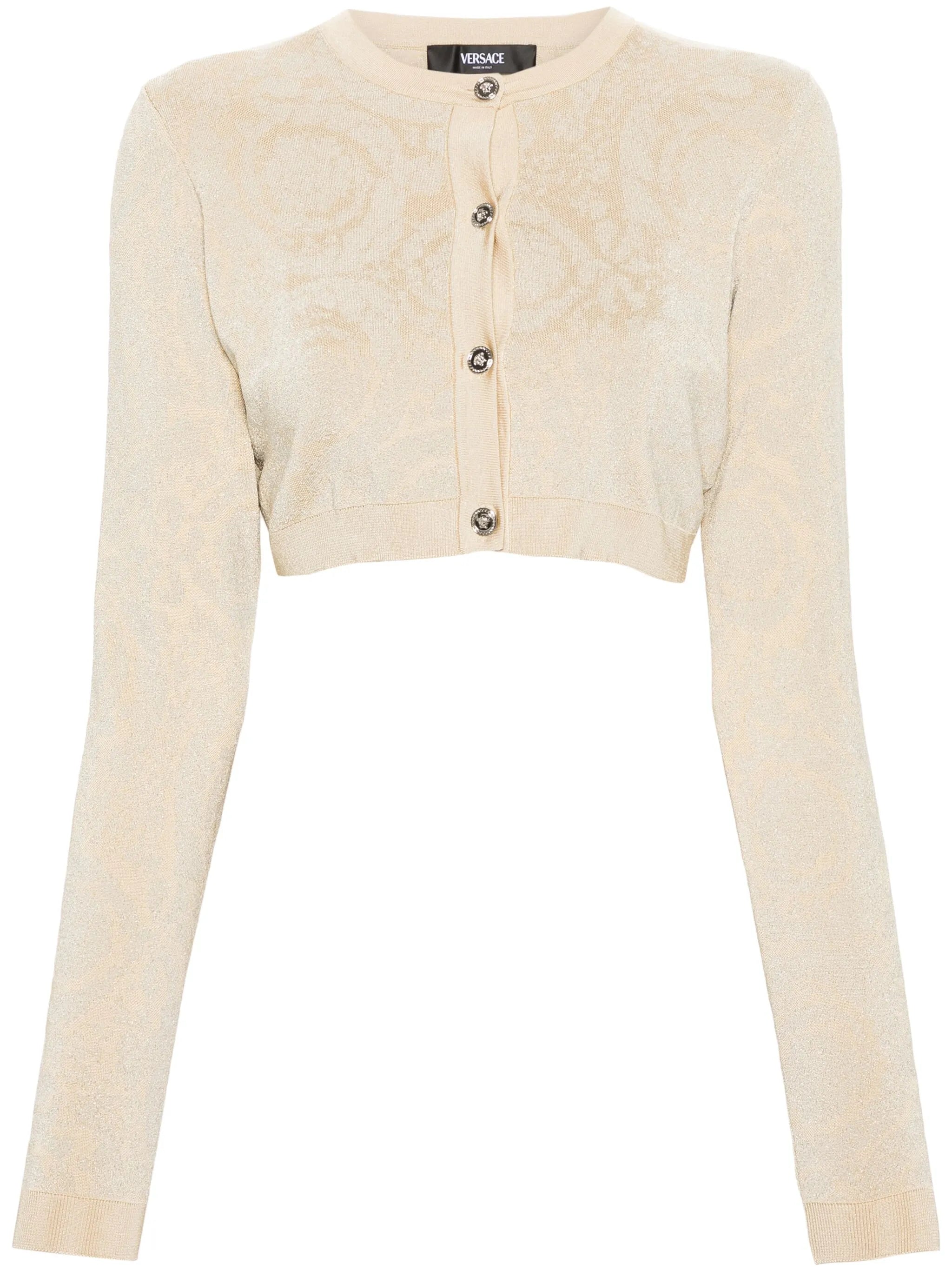 Barocco Cropped-Cardigan aus Lurex