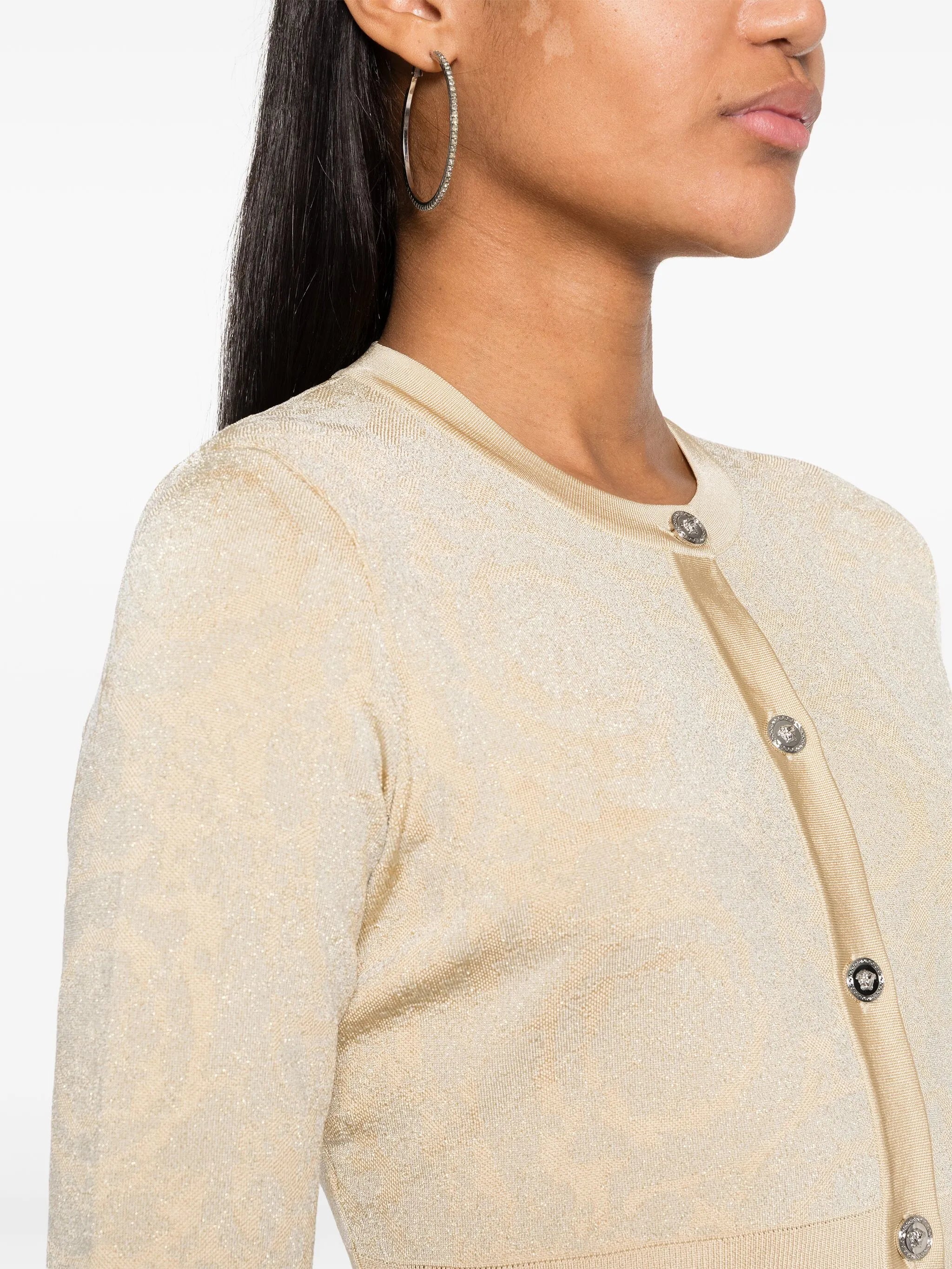 Barocco Cropped-Cardigan aus Lurex