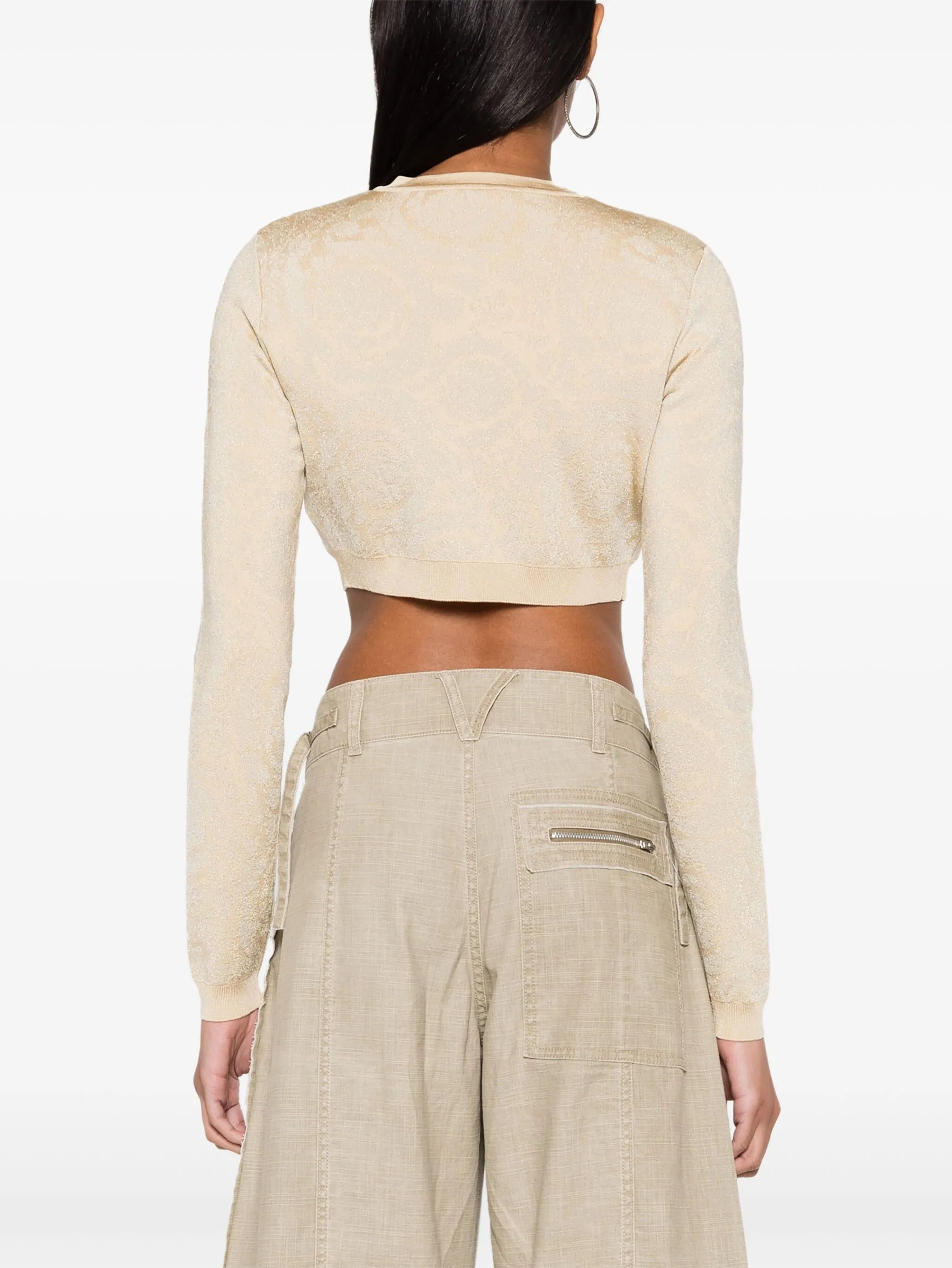 Barocco Cropped-Cardigan aus Lurex
