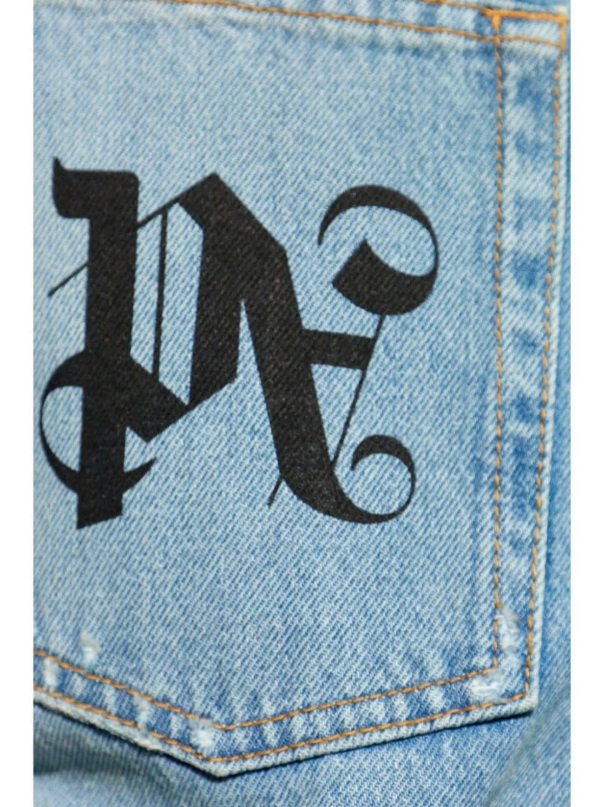 Jeans with monogram print