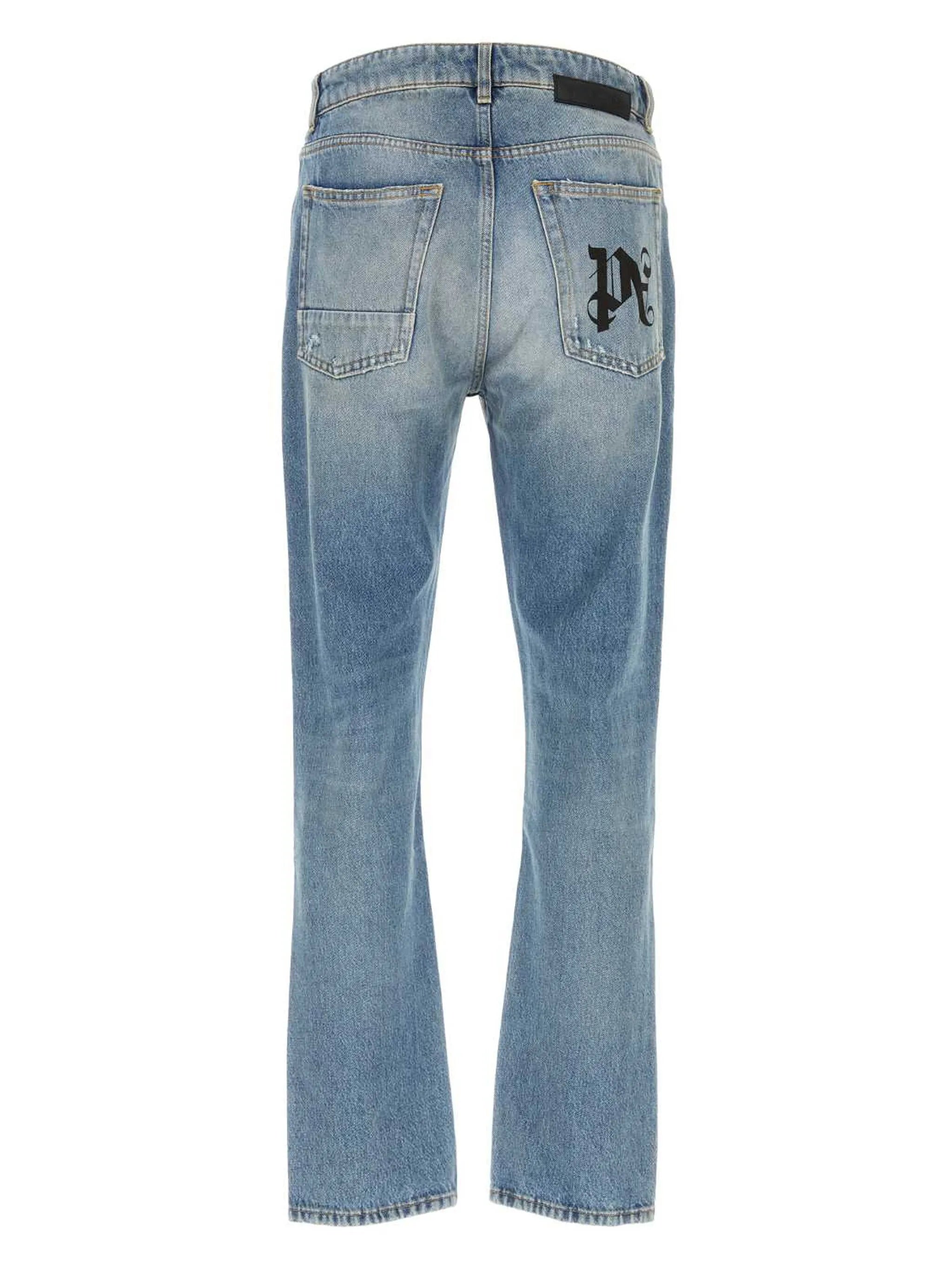Jeans with monogram print