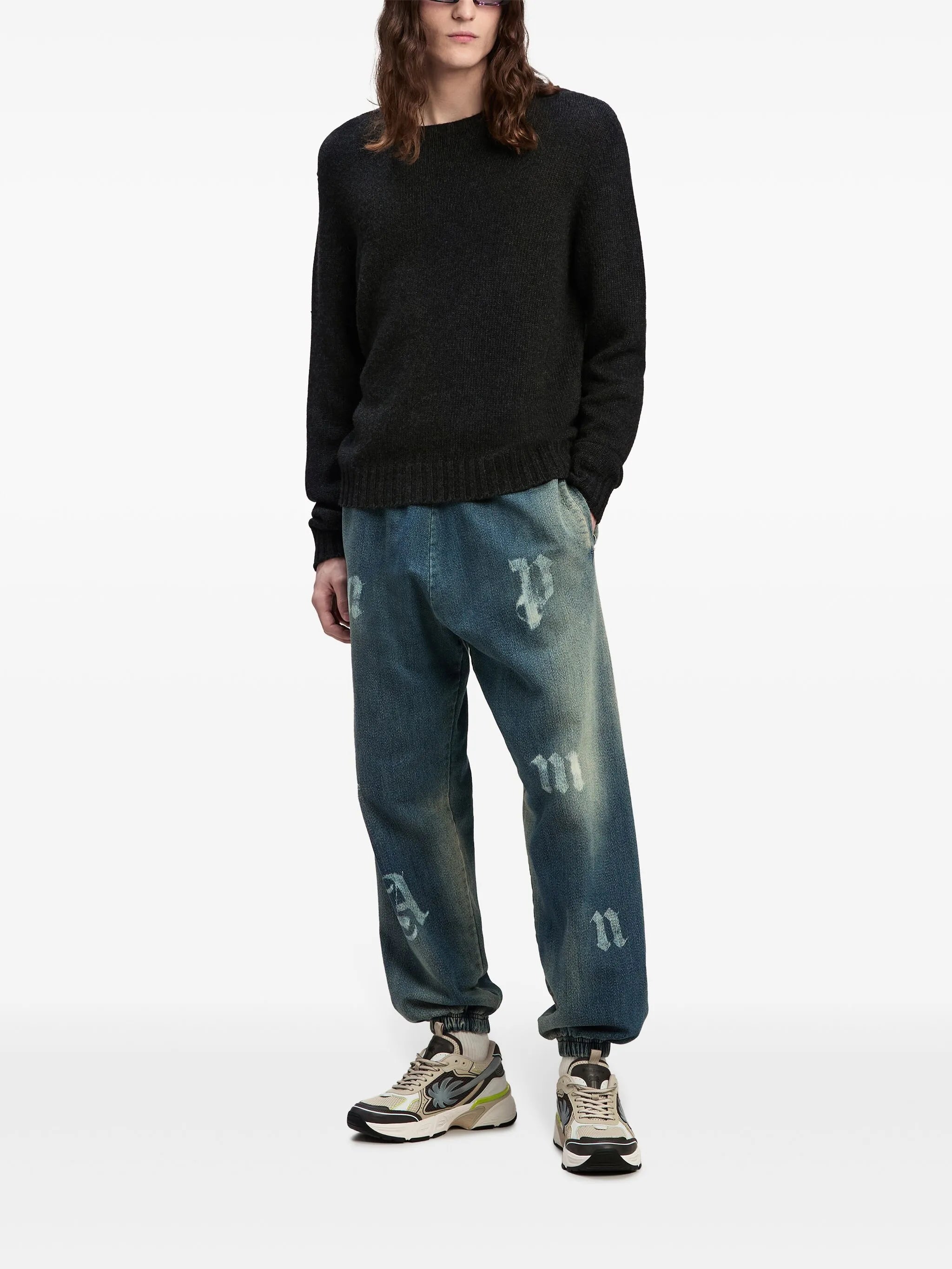 Pullover mit Logo-Intarsie