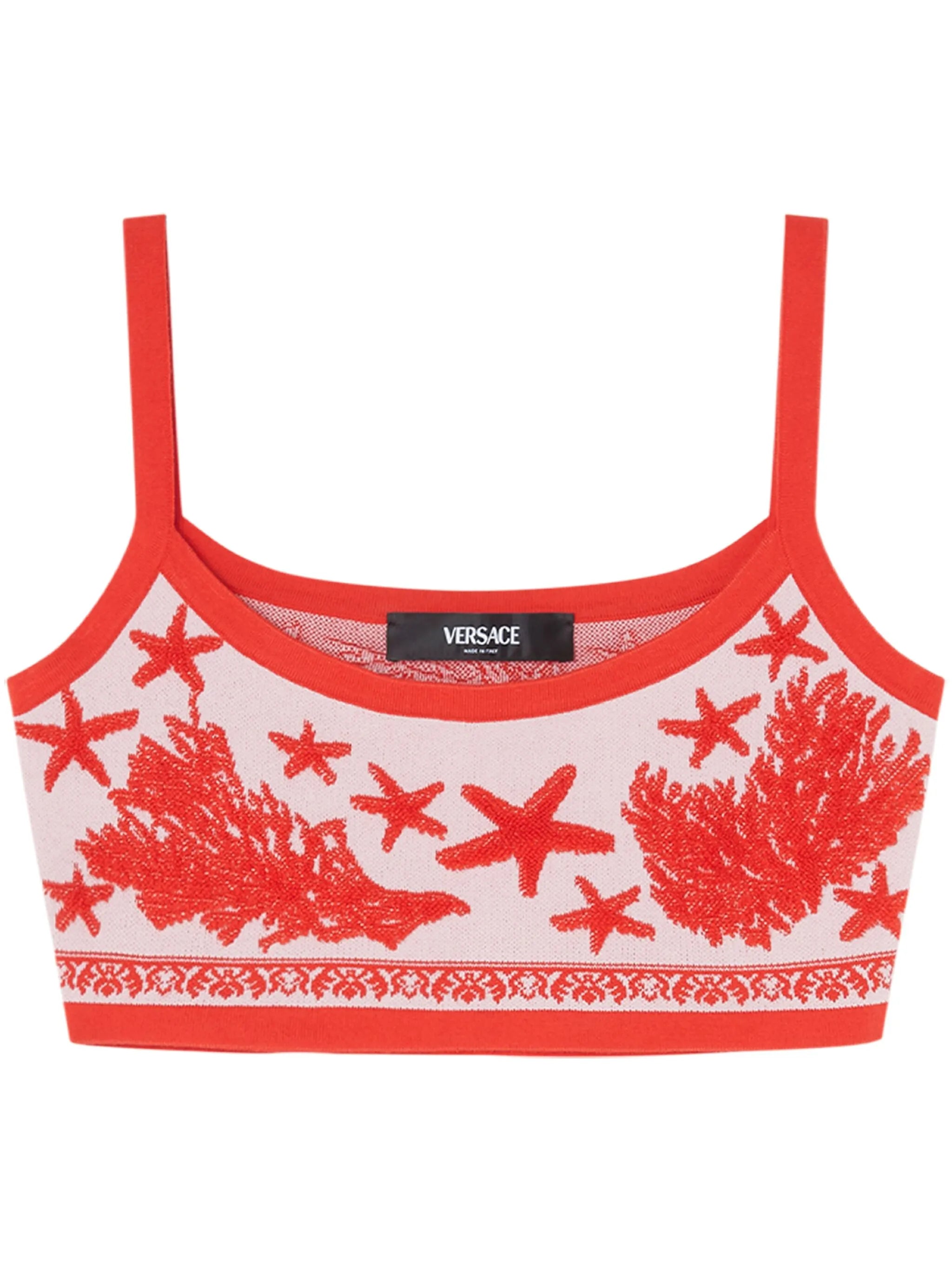Gestricktes Barocco Sea Cropped-Top