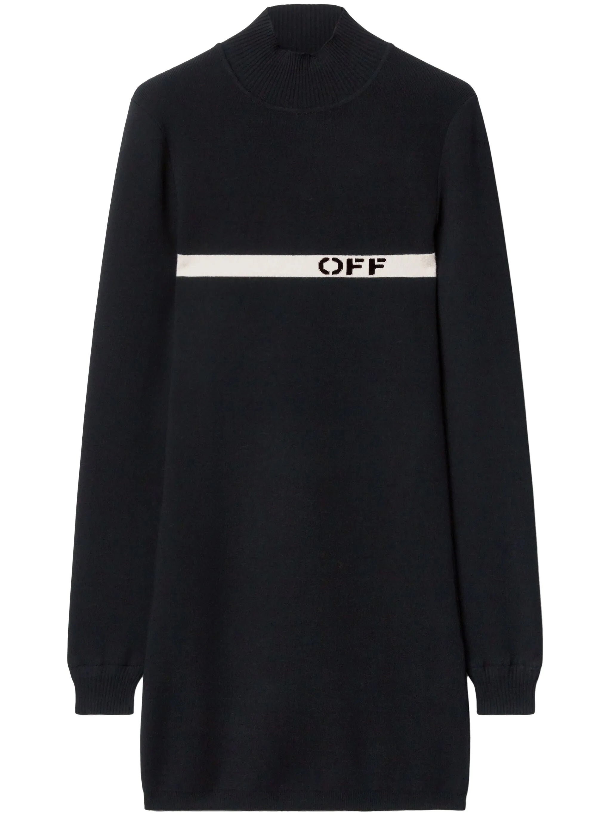 Kleid mit Intarsien-Logo