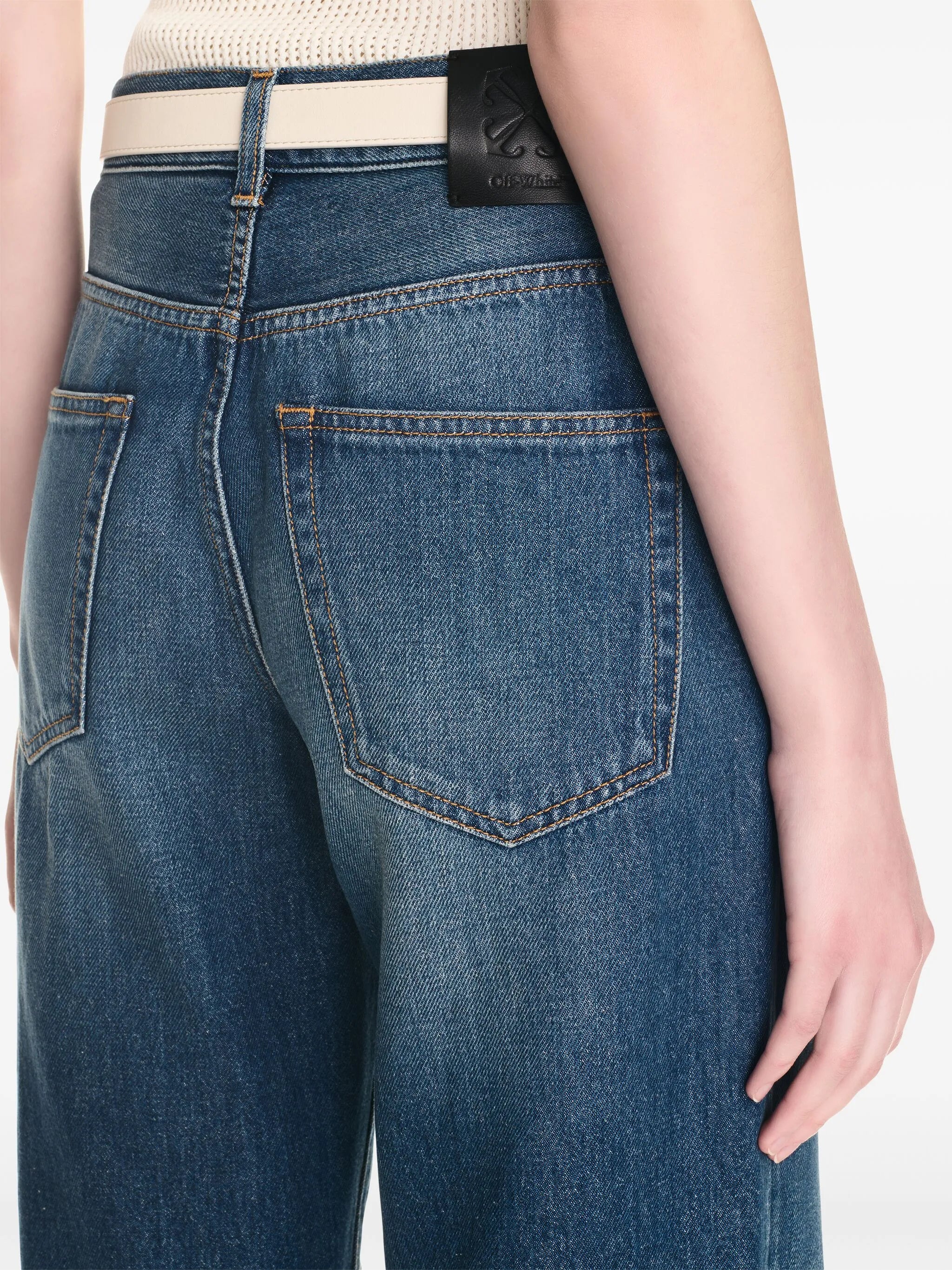 Wide jeans in five-pocket design