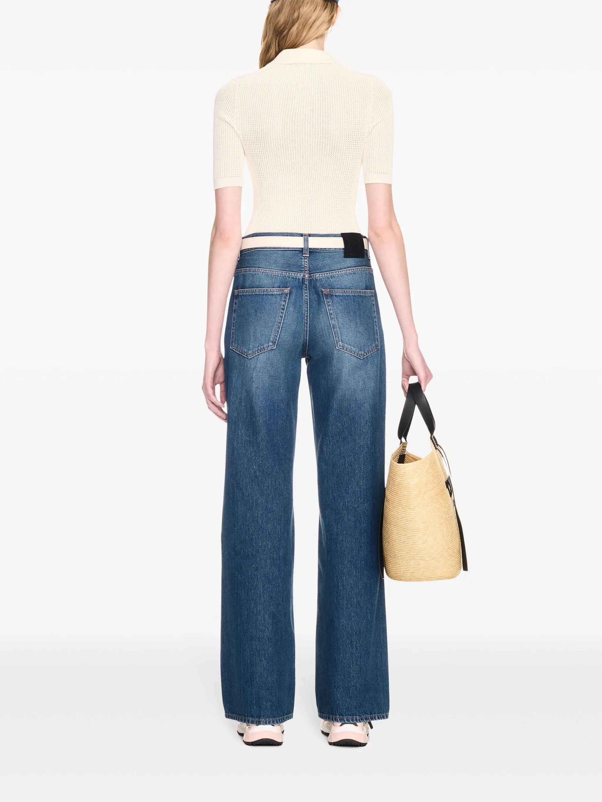 Wide jeans in five-pocket design