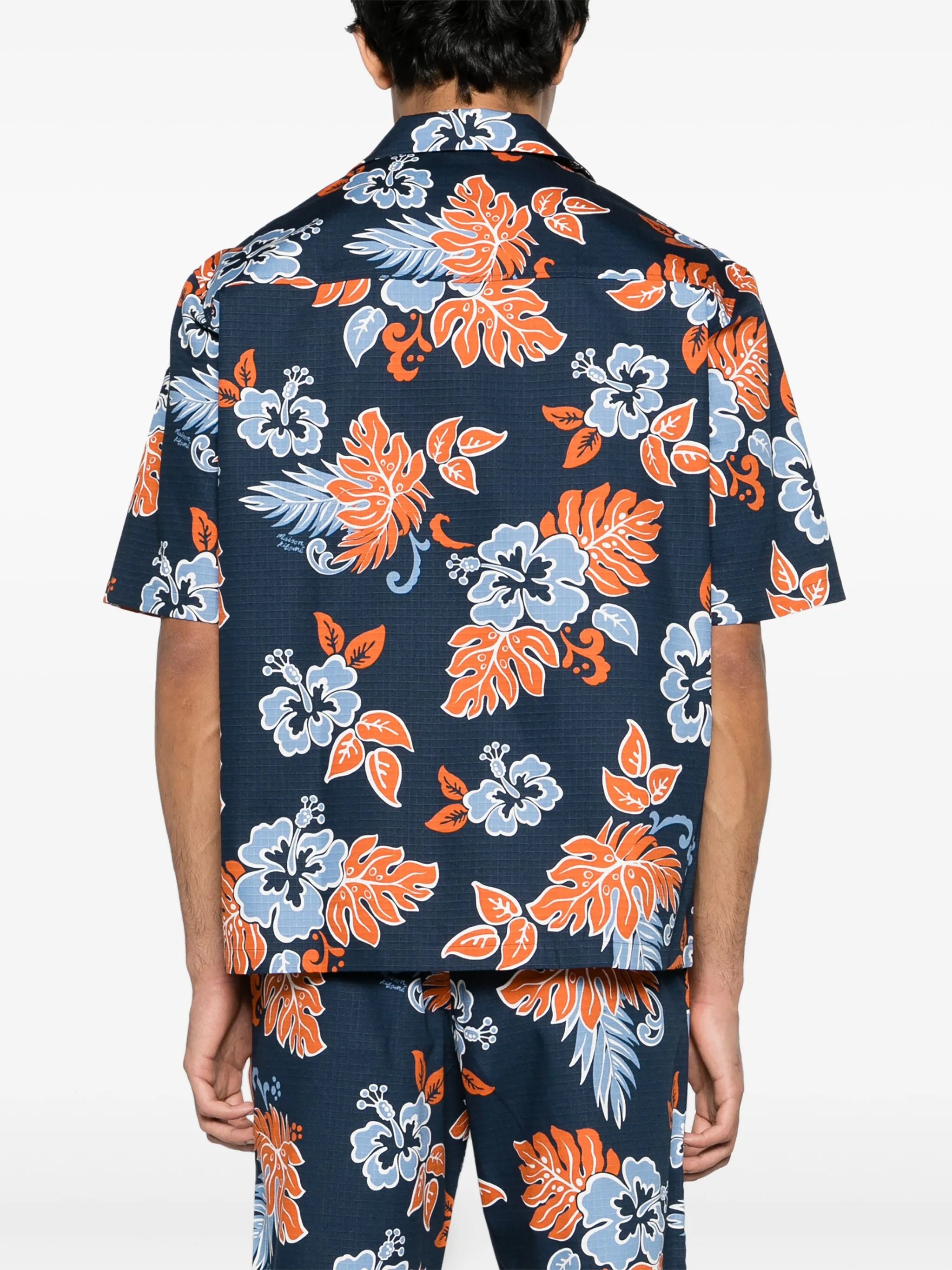 Ripstop-Hemd mit Blumen-Print