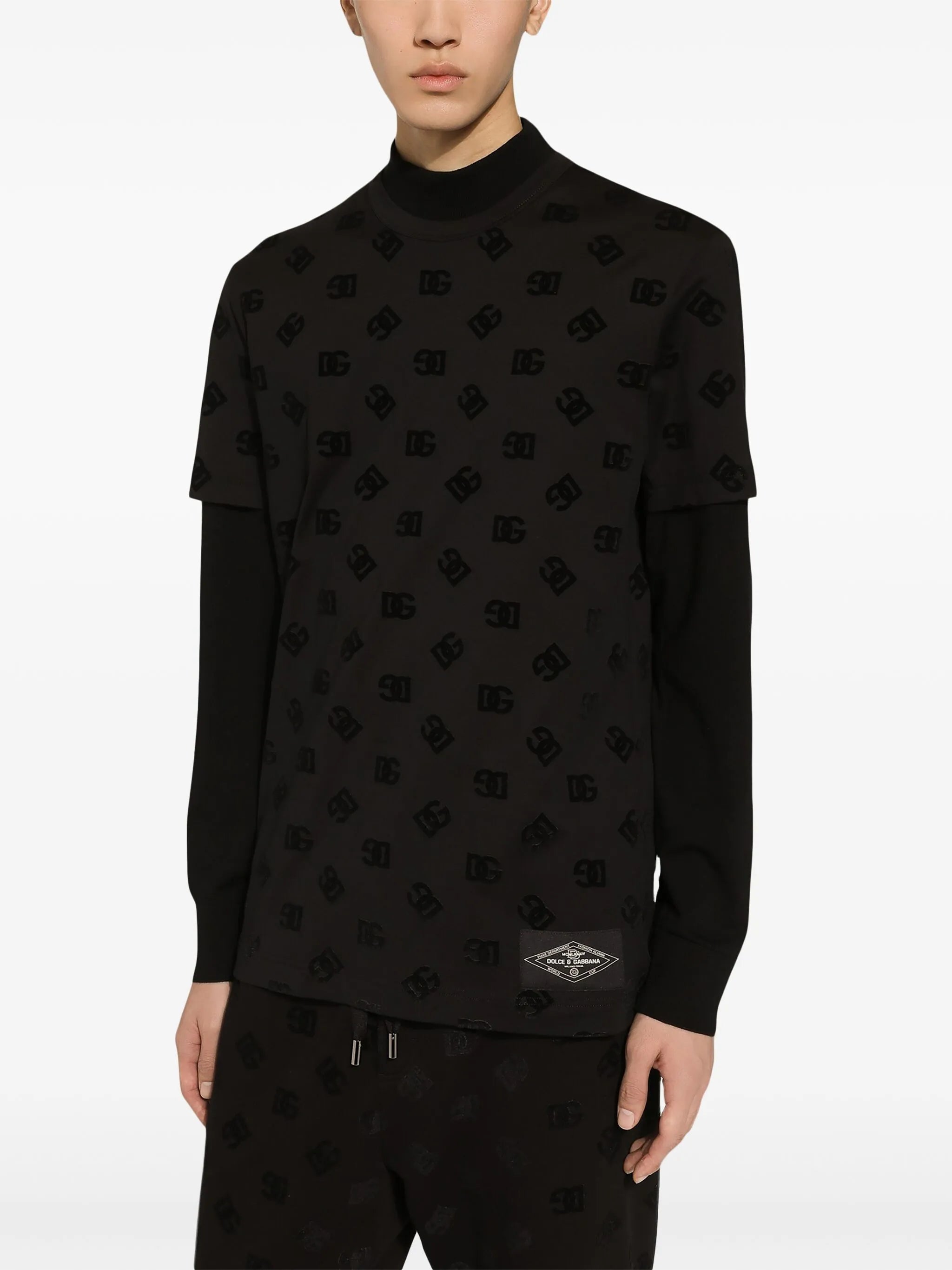 T-Shirt mit Monogramm-Print