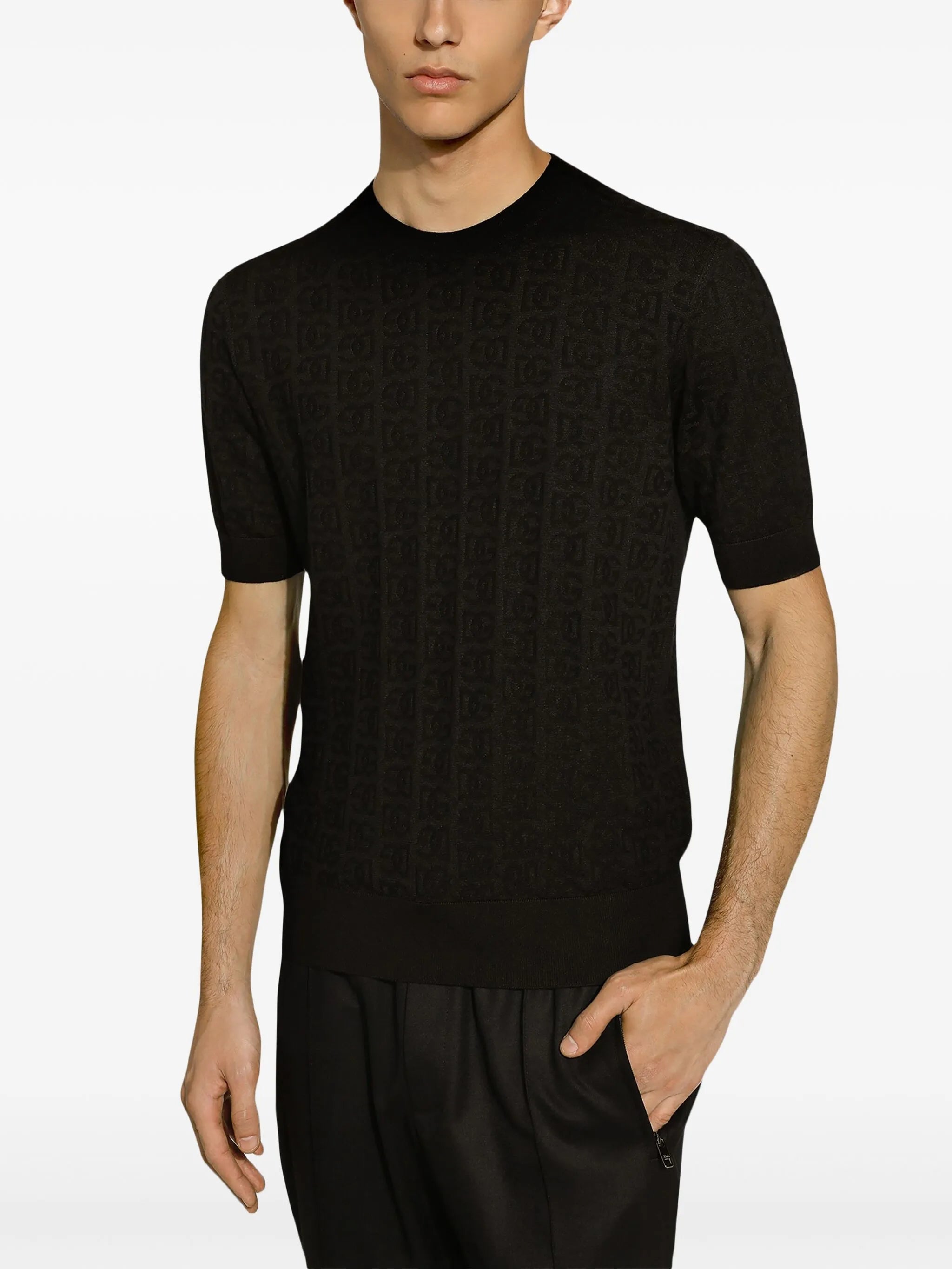 Seidenpullover mit DG-Logo