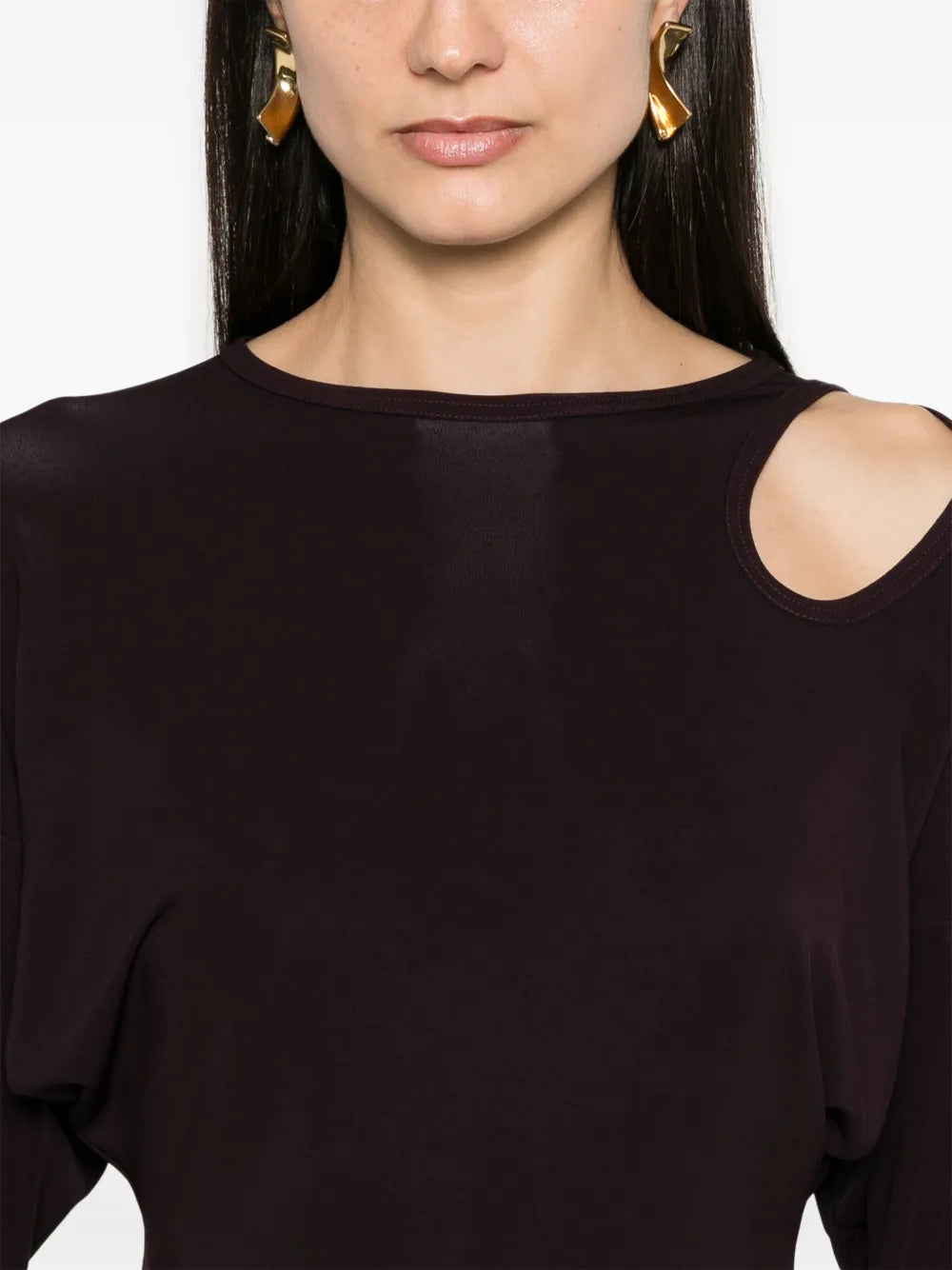 Jersey-Top mit Cut-Outs