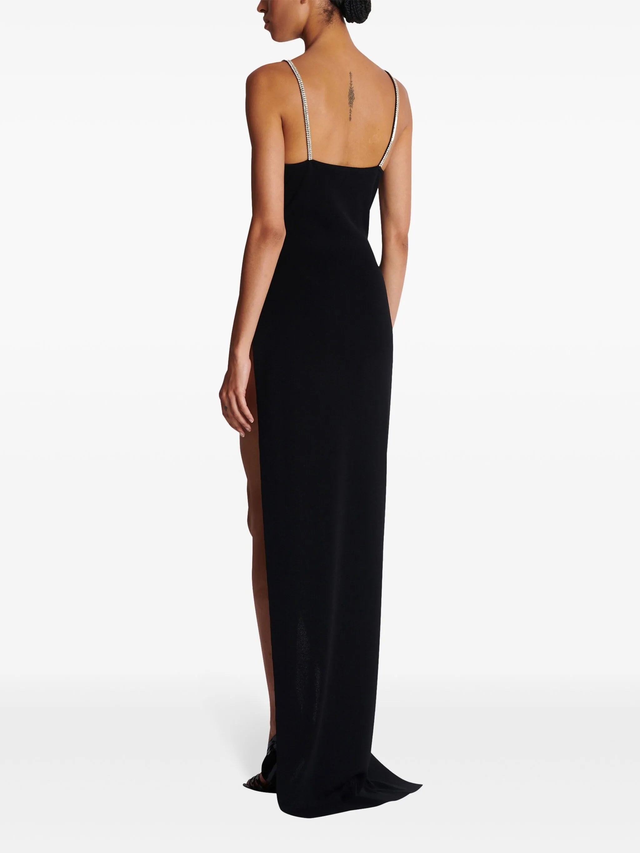 Knitted evening dress with crystals