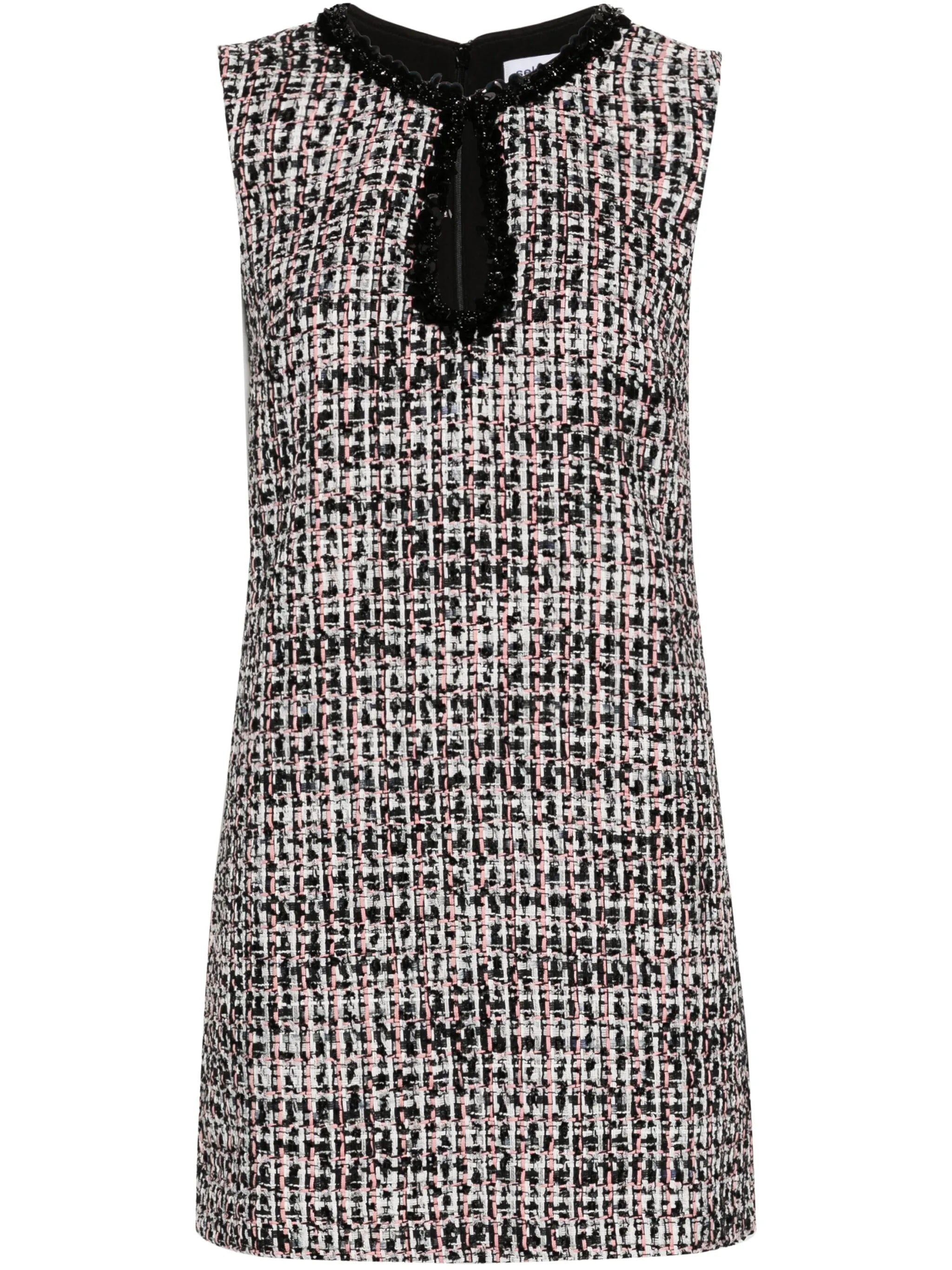 Boucle dress with sequins
