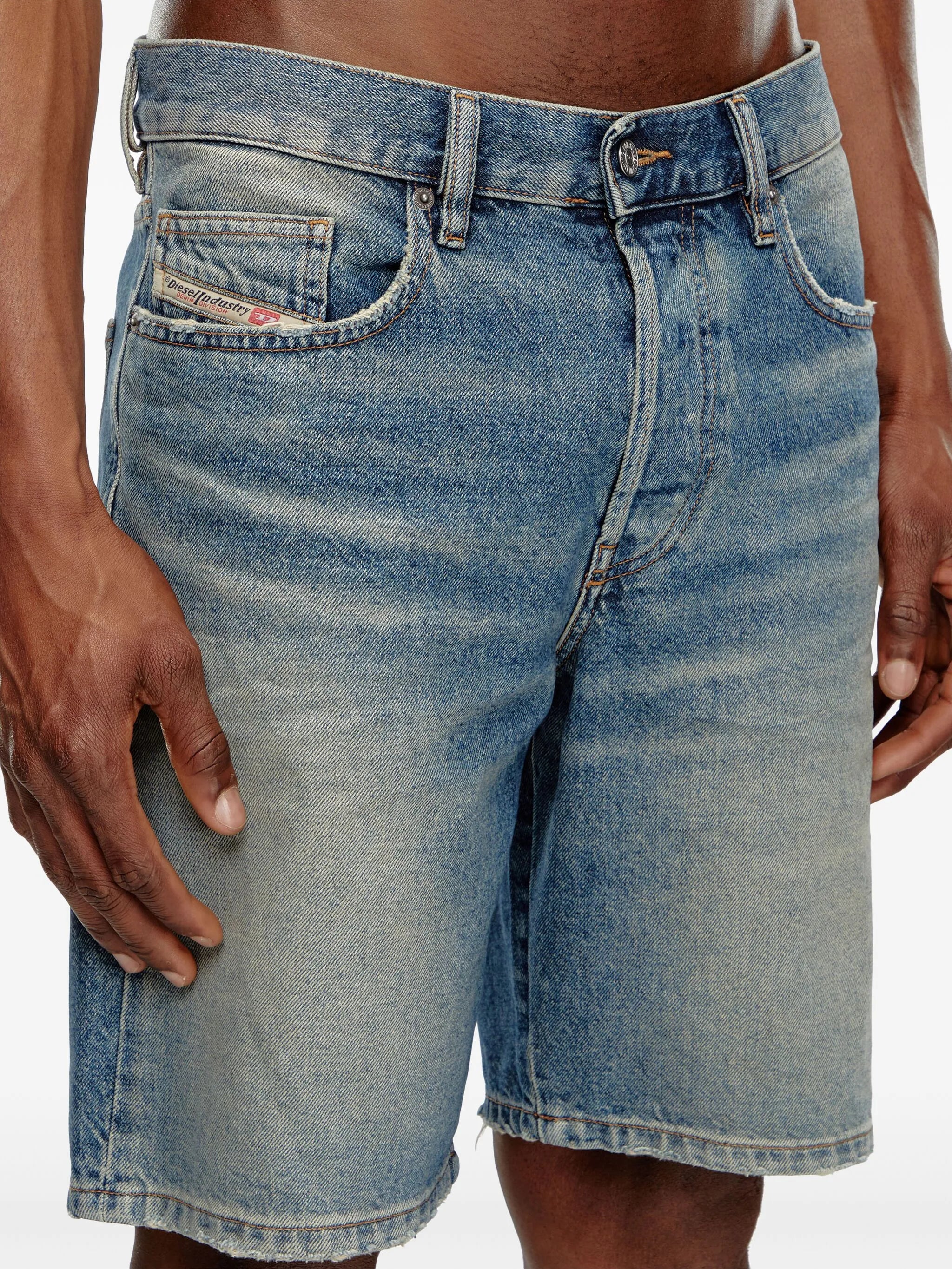 Jeans-Shorts mit geradem Bein