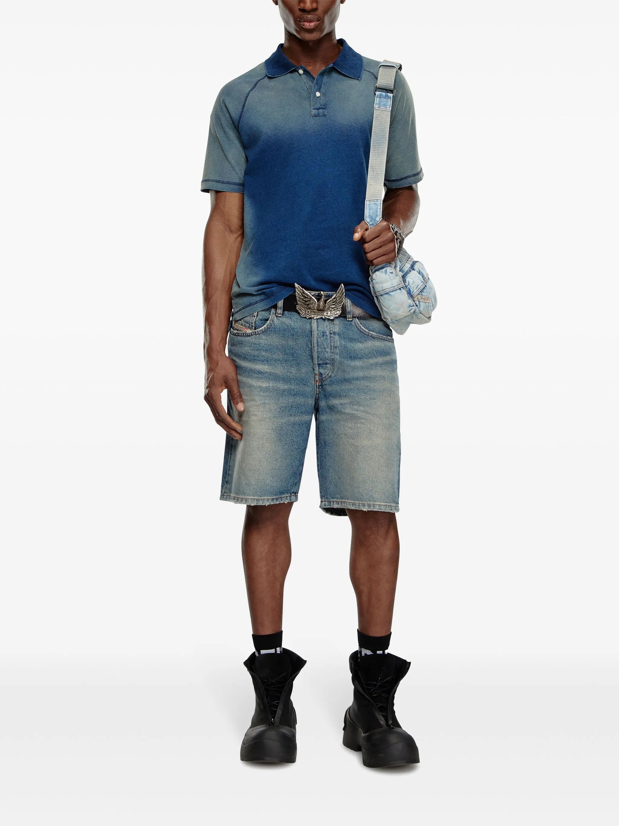 Jeans-Shorts mit geradem Bein