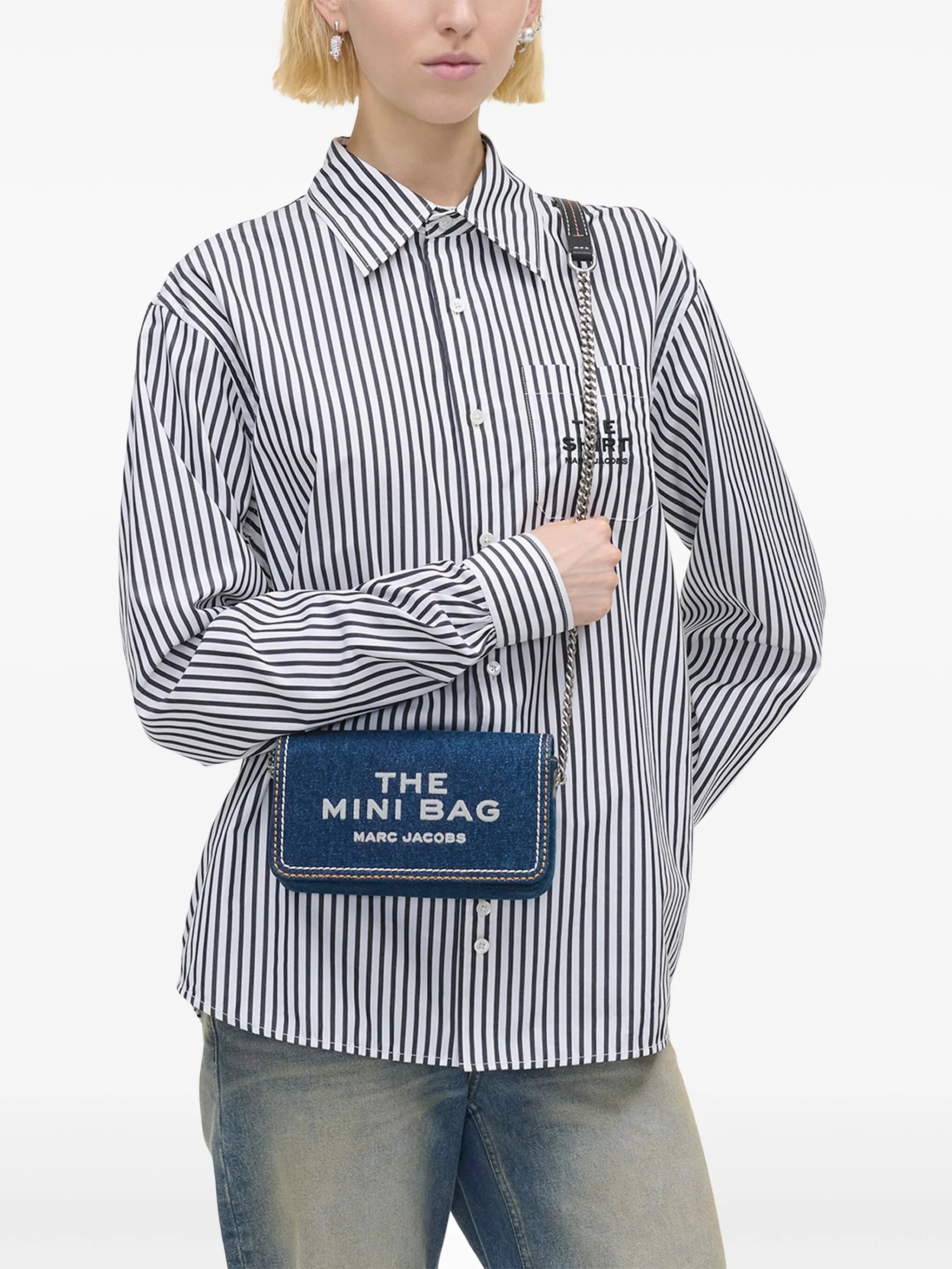 The Denim Mini Chain Tasche