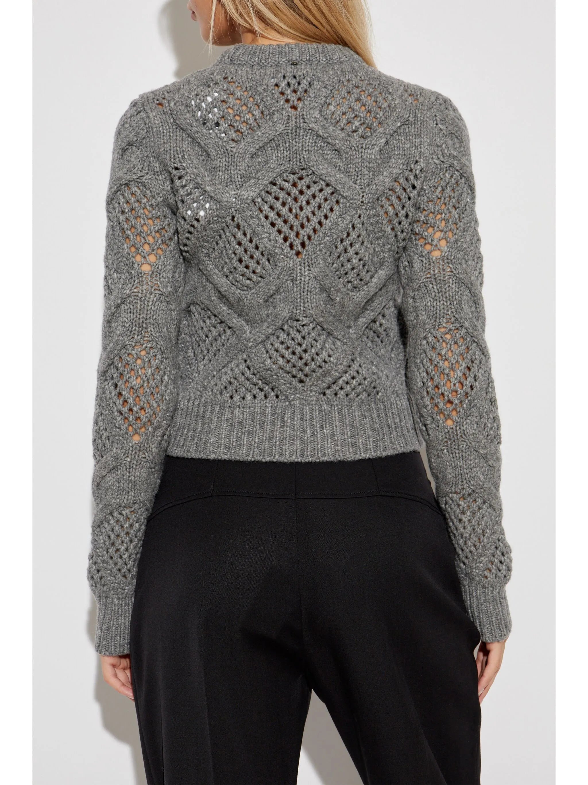 Pullover mit Lochstrickmuster