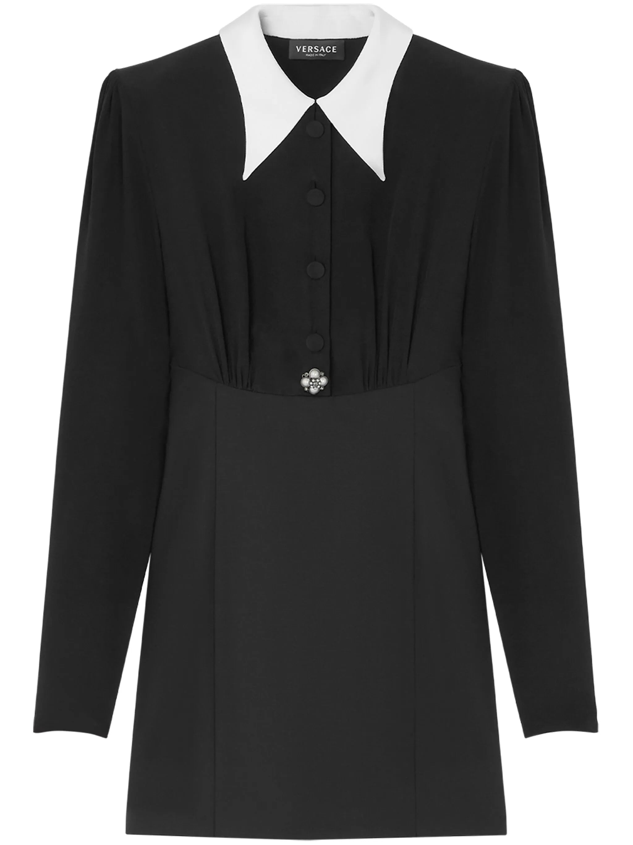 Mini dress with pearl detail