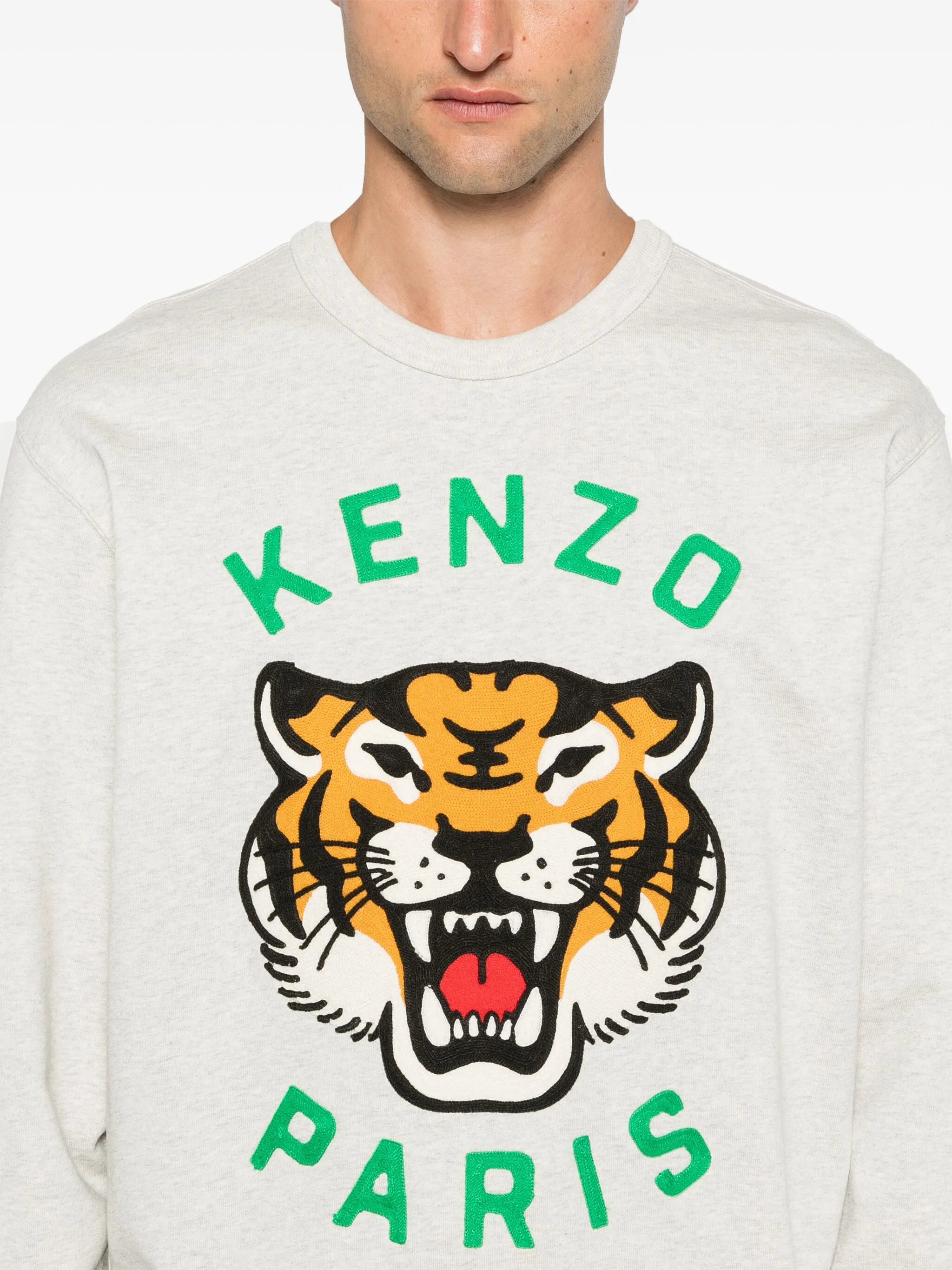 Sweatshirt mit Lucky Tiger-Stickerei