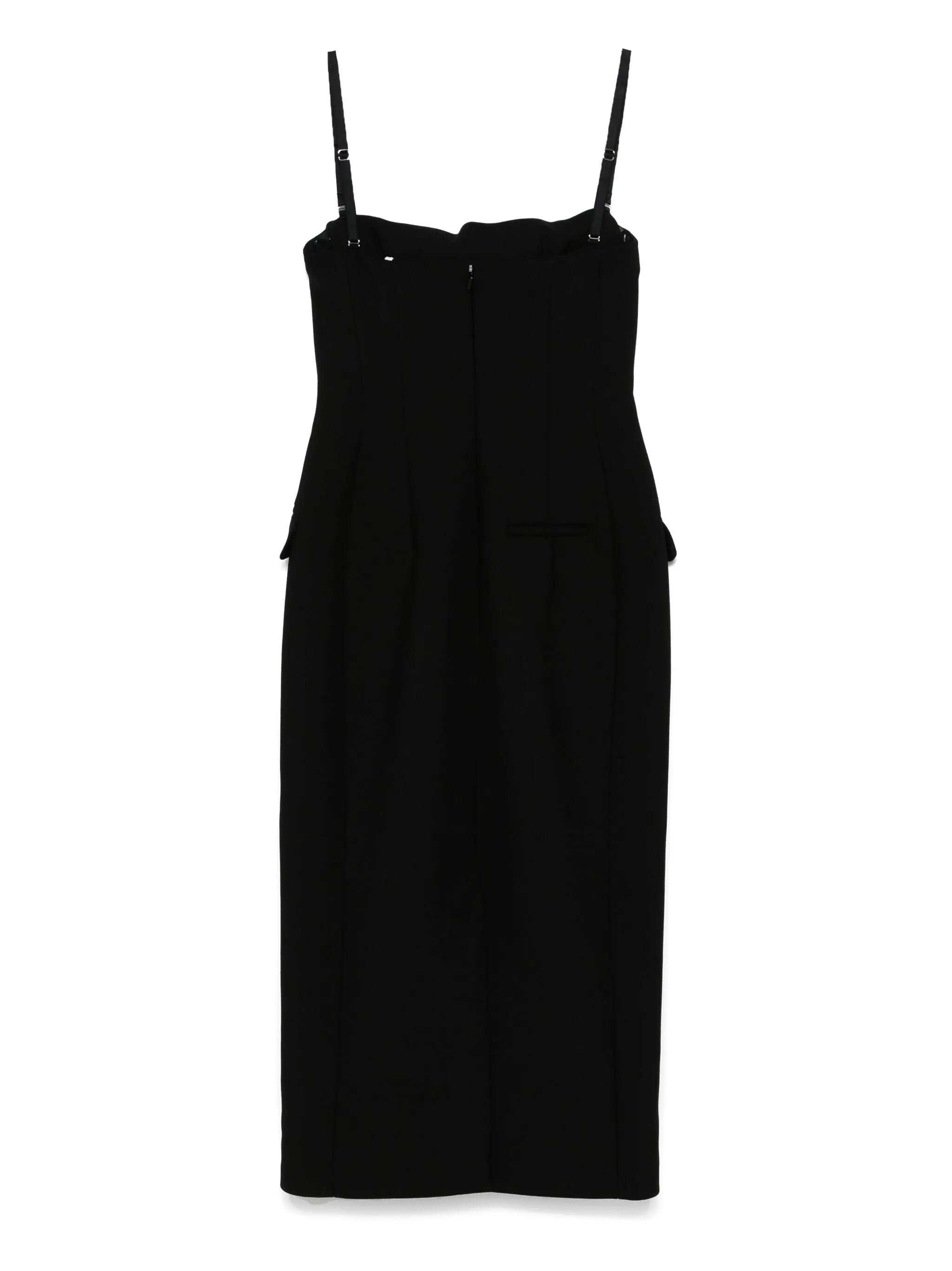 Midikleid mit umgeschlagenen Kanten