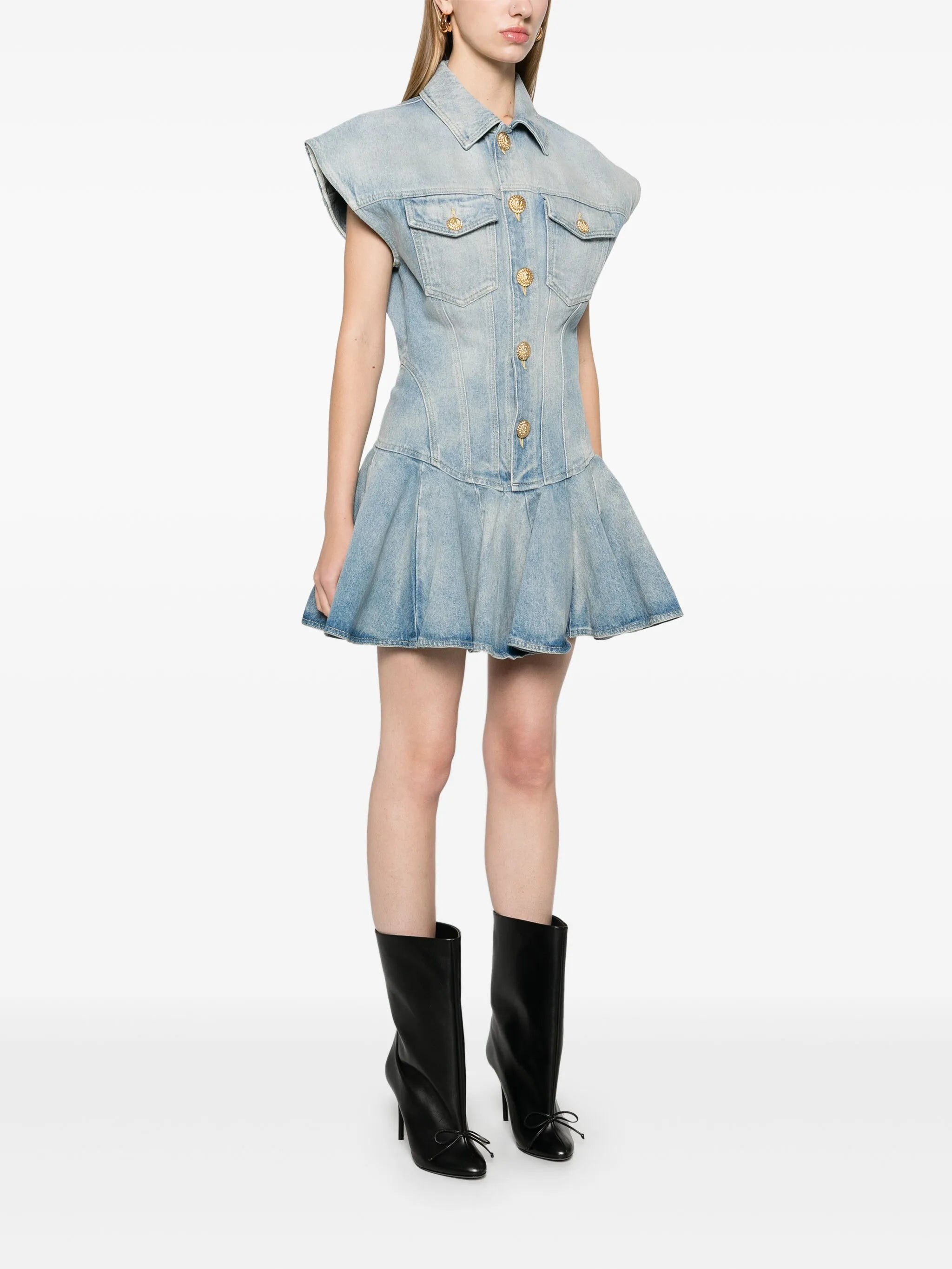 Klassisches Jeans-Minikleid