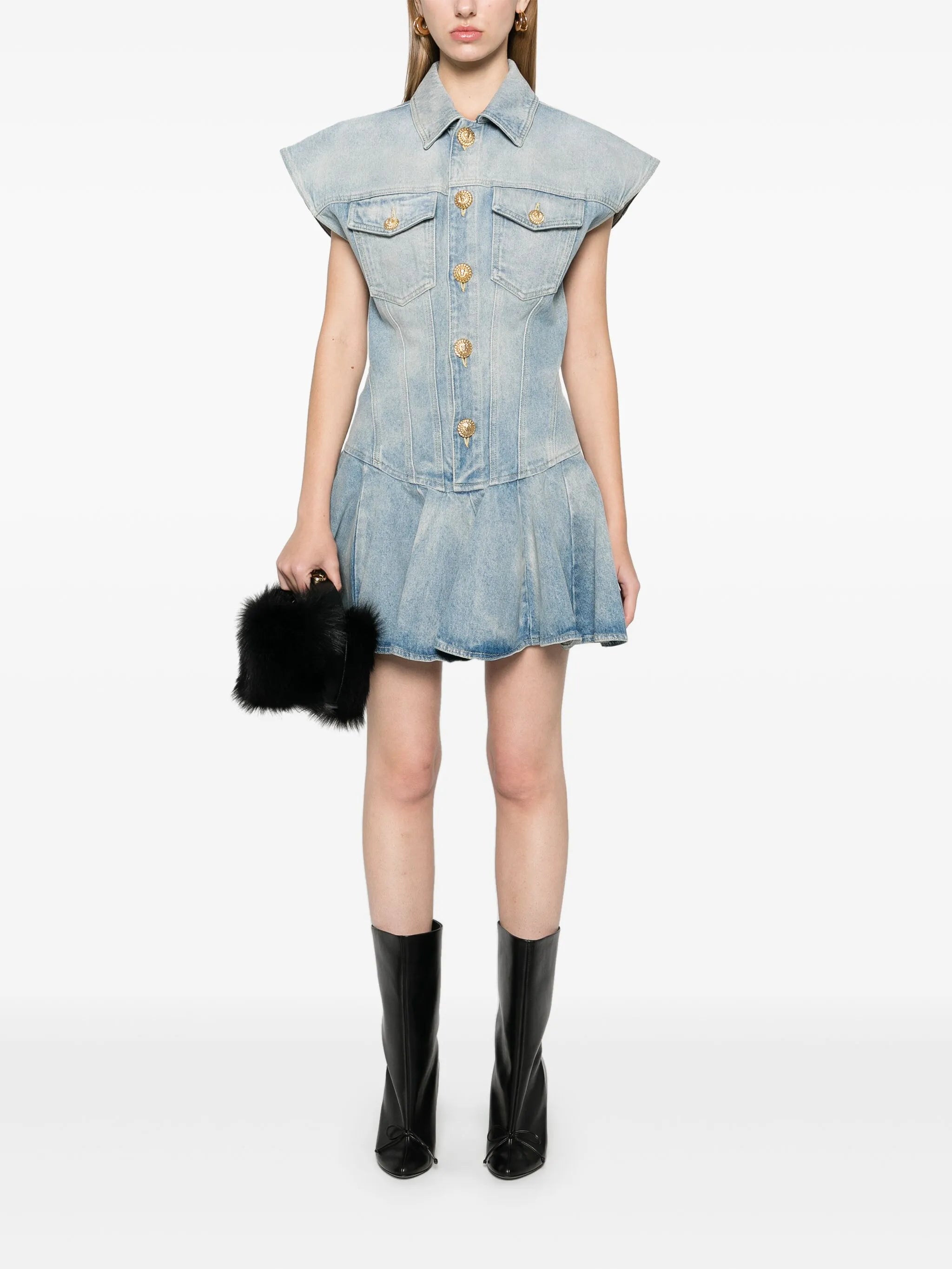 Klassisches Jeans-Minikleid