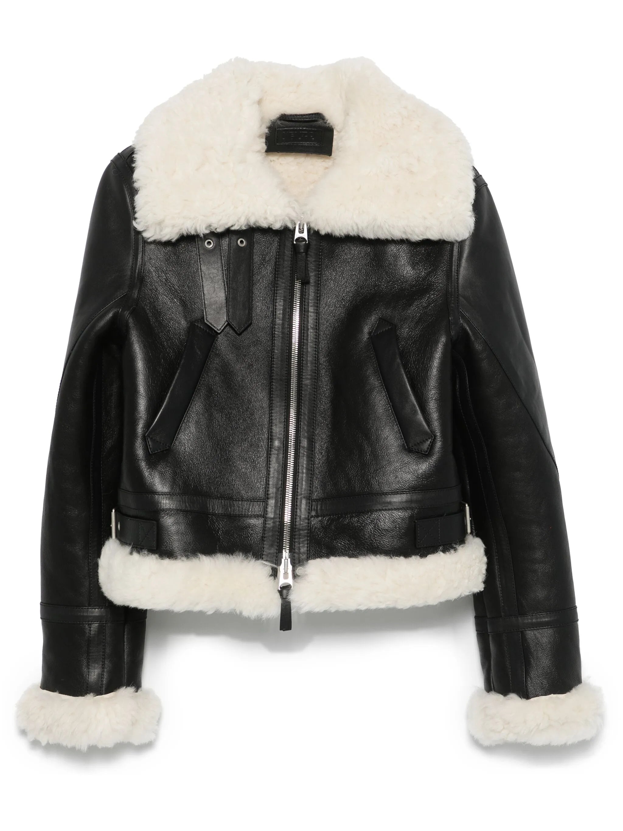 Jacke mit Shearling-Besatz
