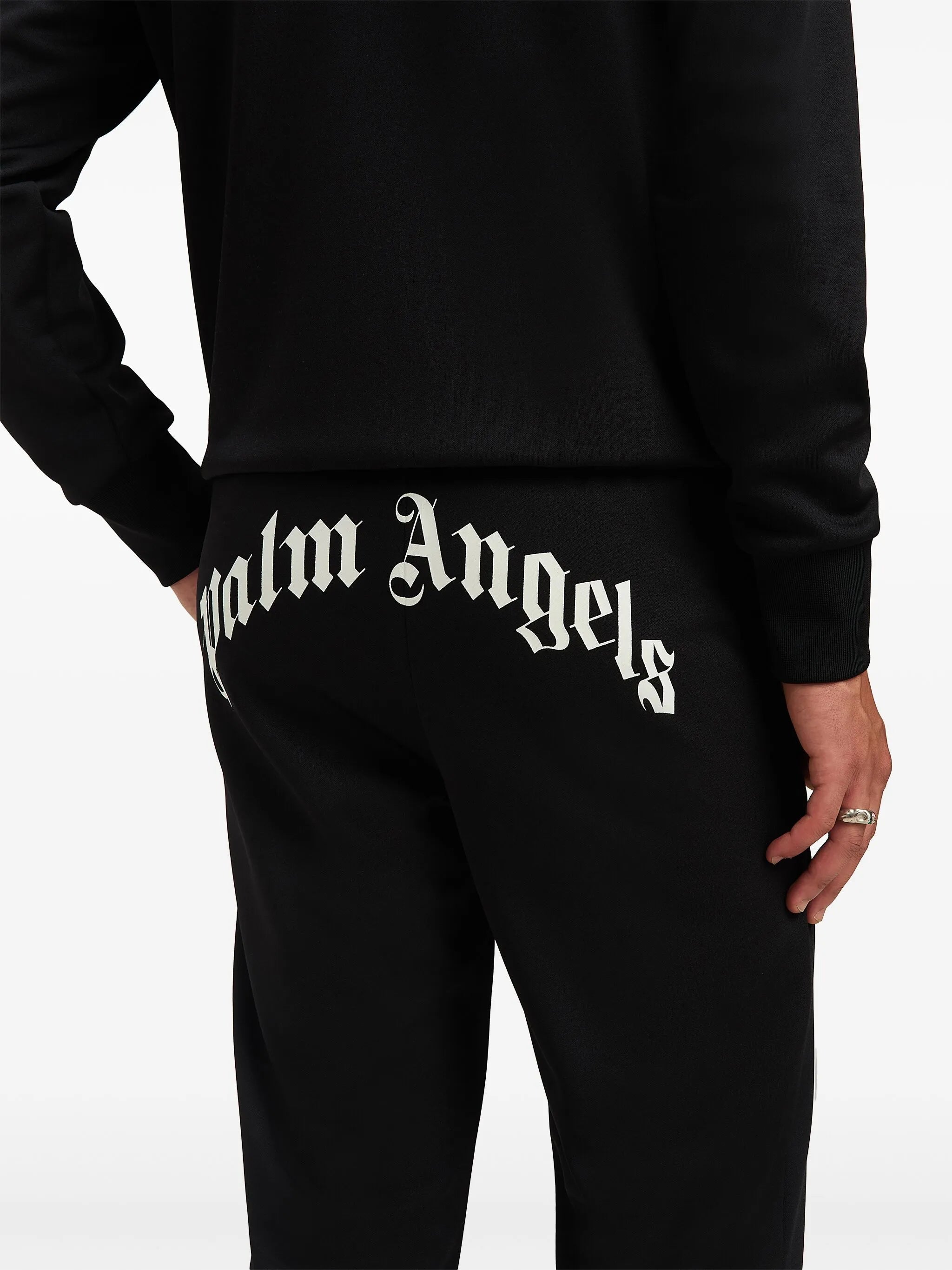 Back curved logo jogging pants