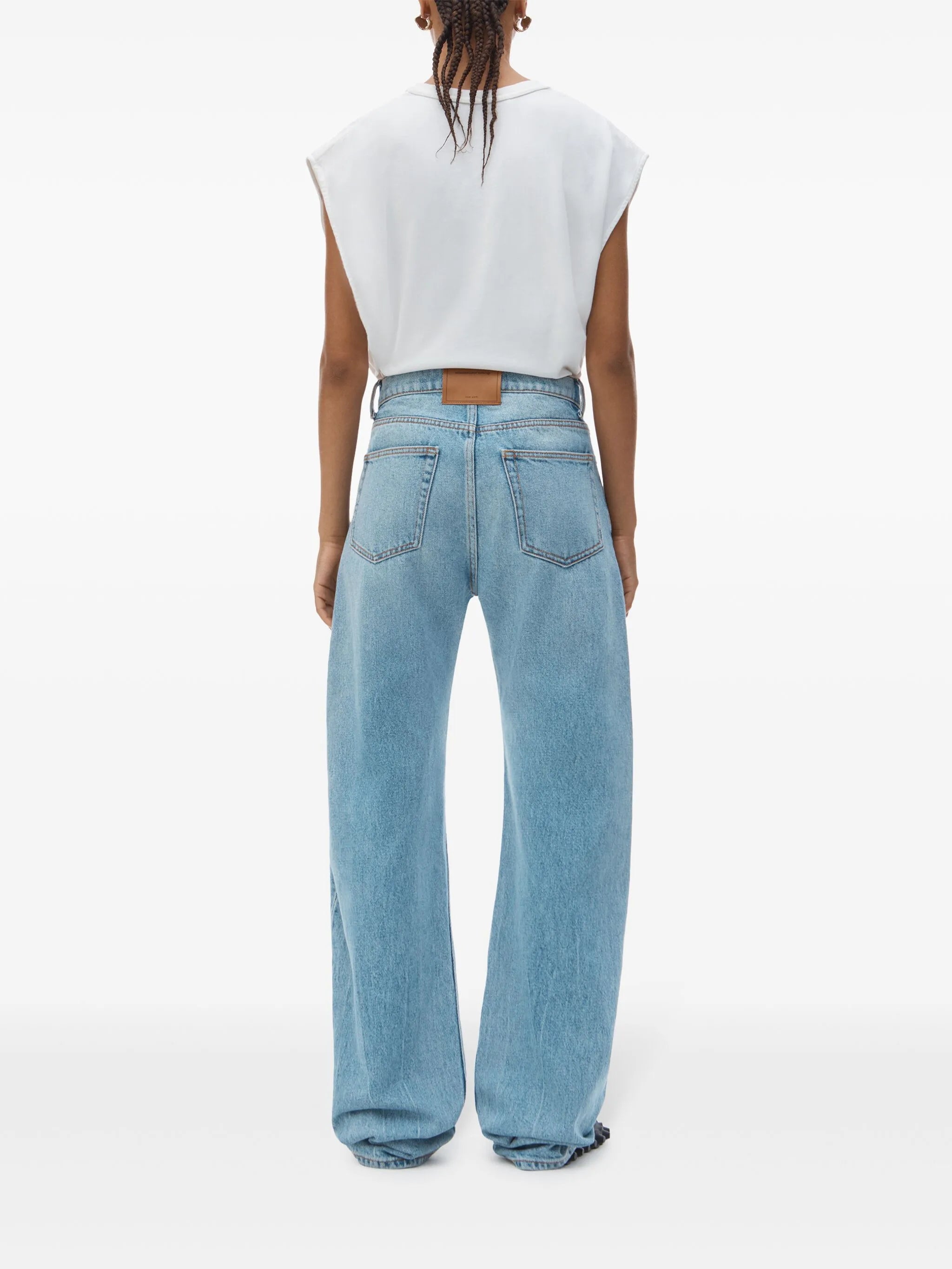 Jeans mit Logo-Prägung