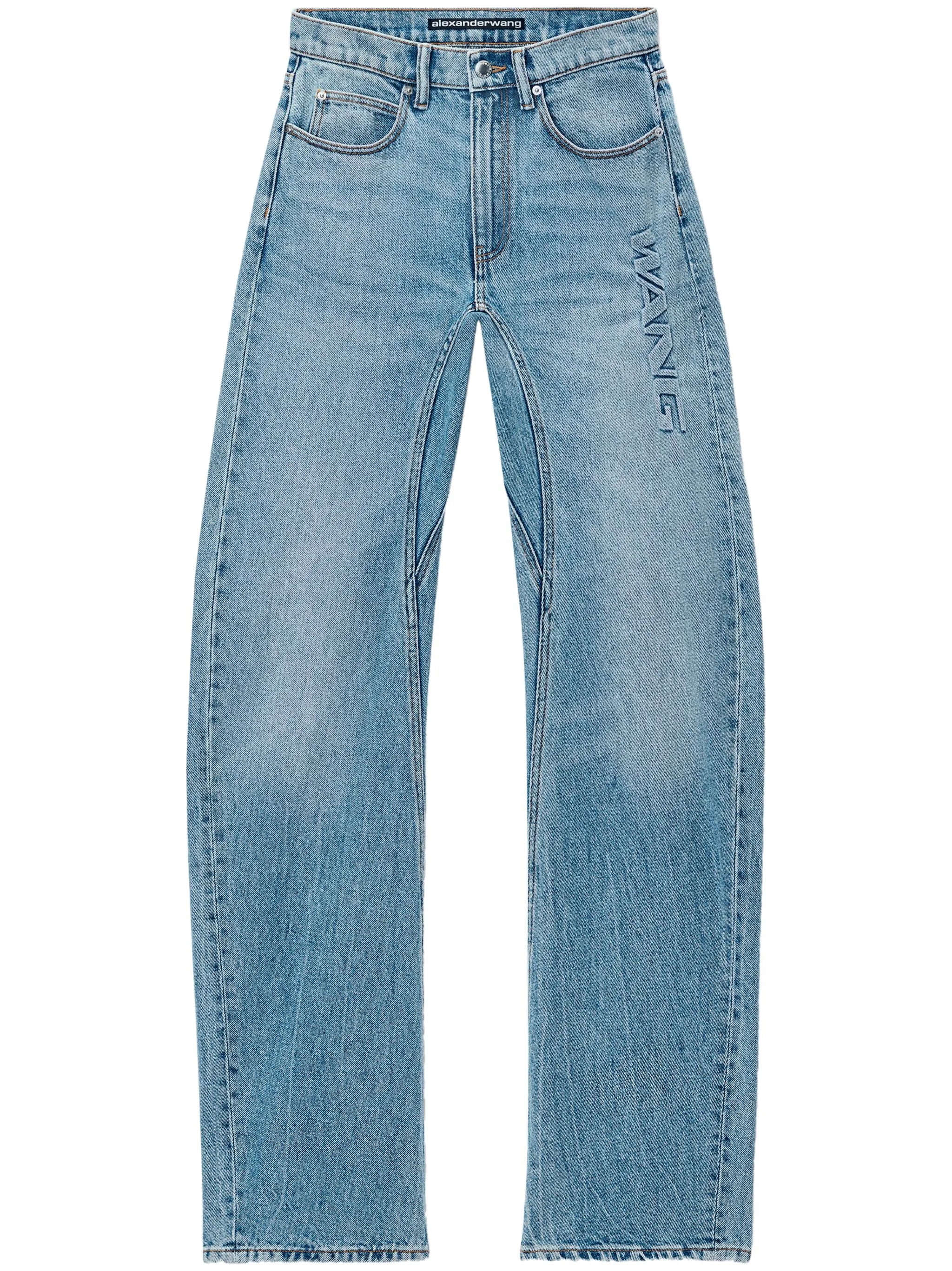 Jeans mit Logo-Prägung