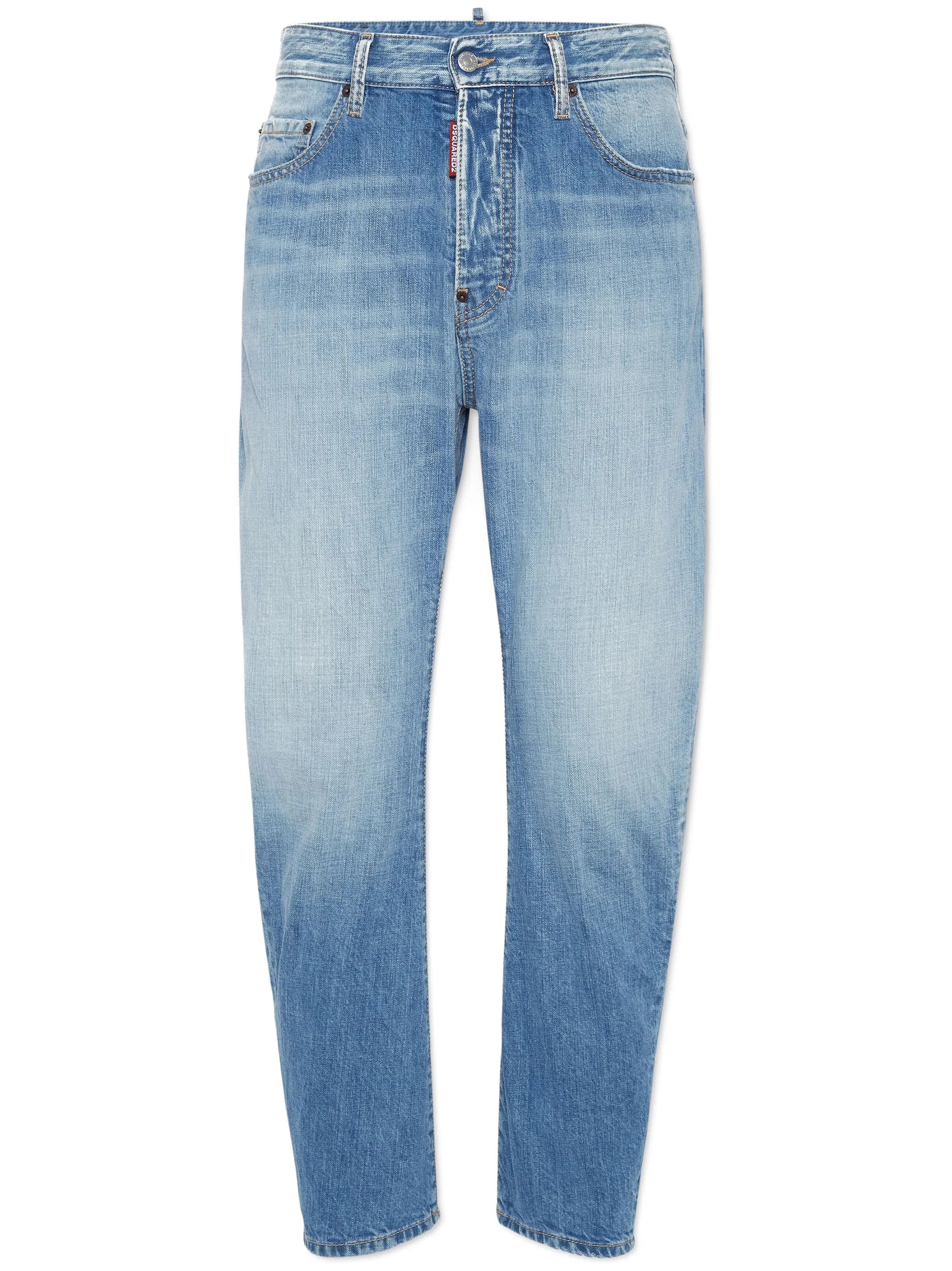 Tapered-Jeans aus Baumwolle