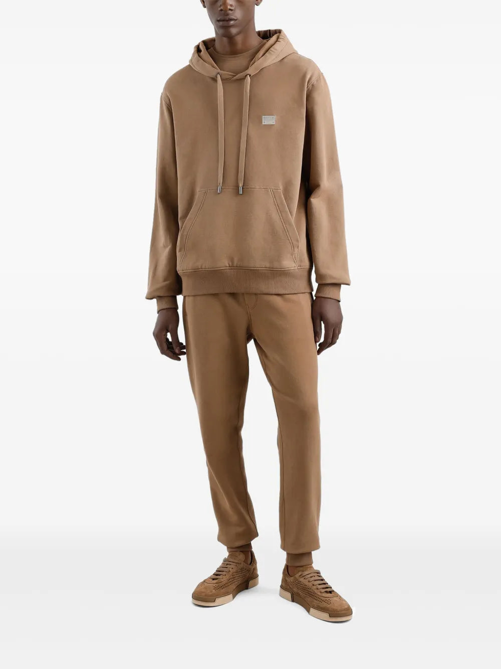 Hoodie with logo patch