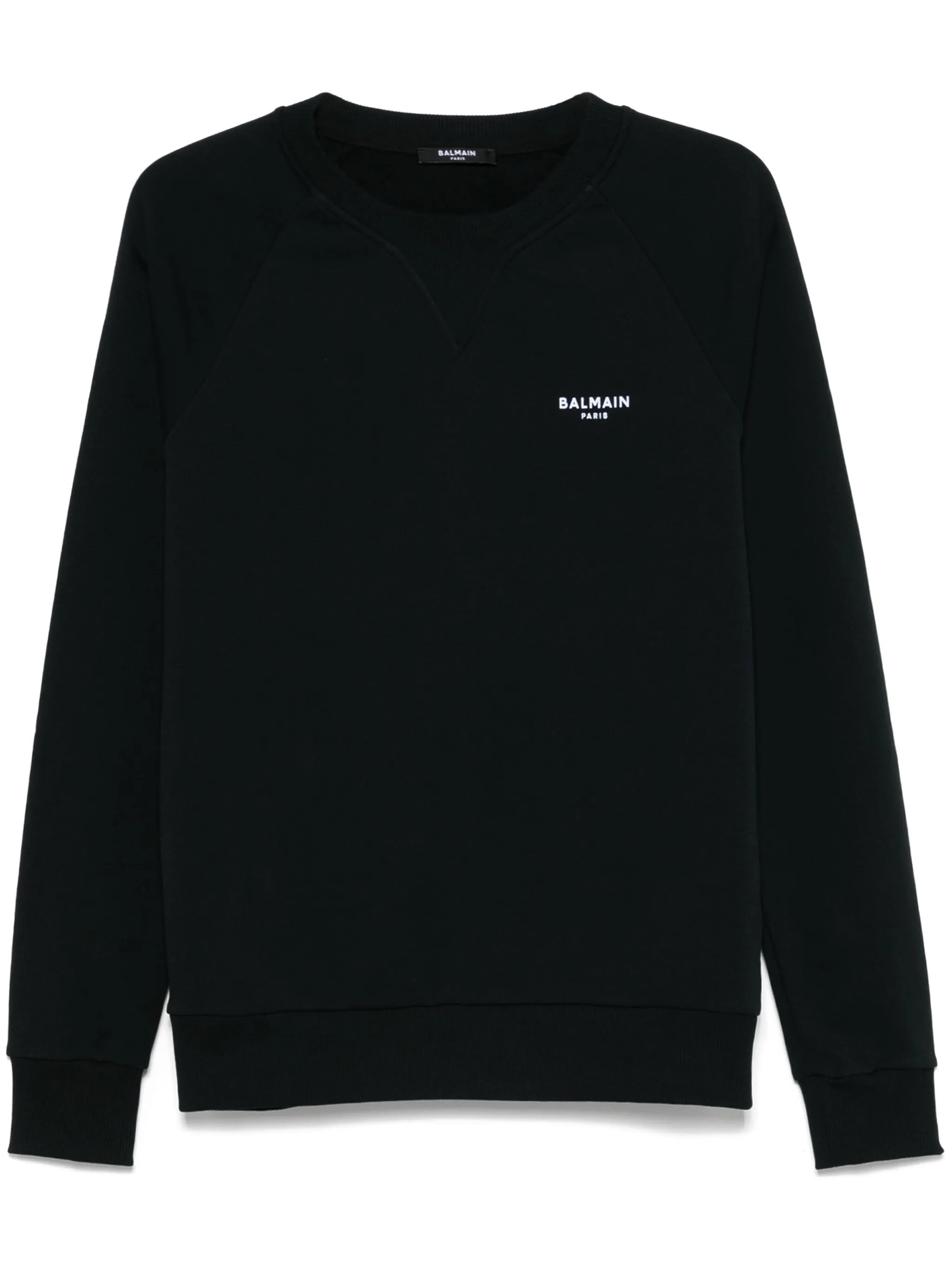 Sweatshirt with flocked logo