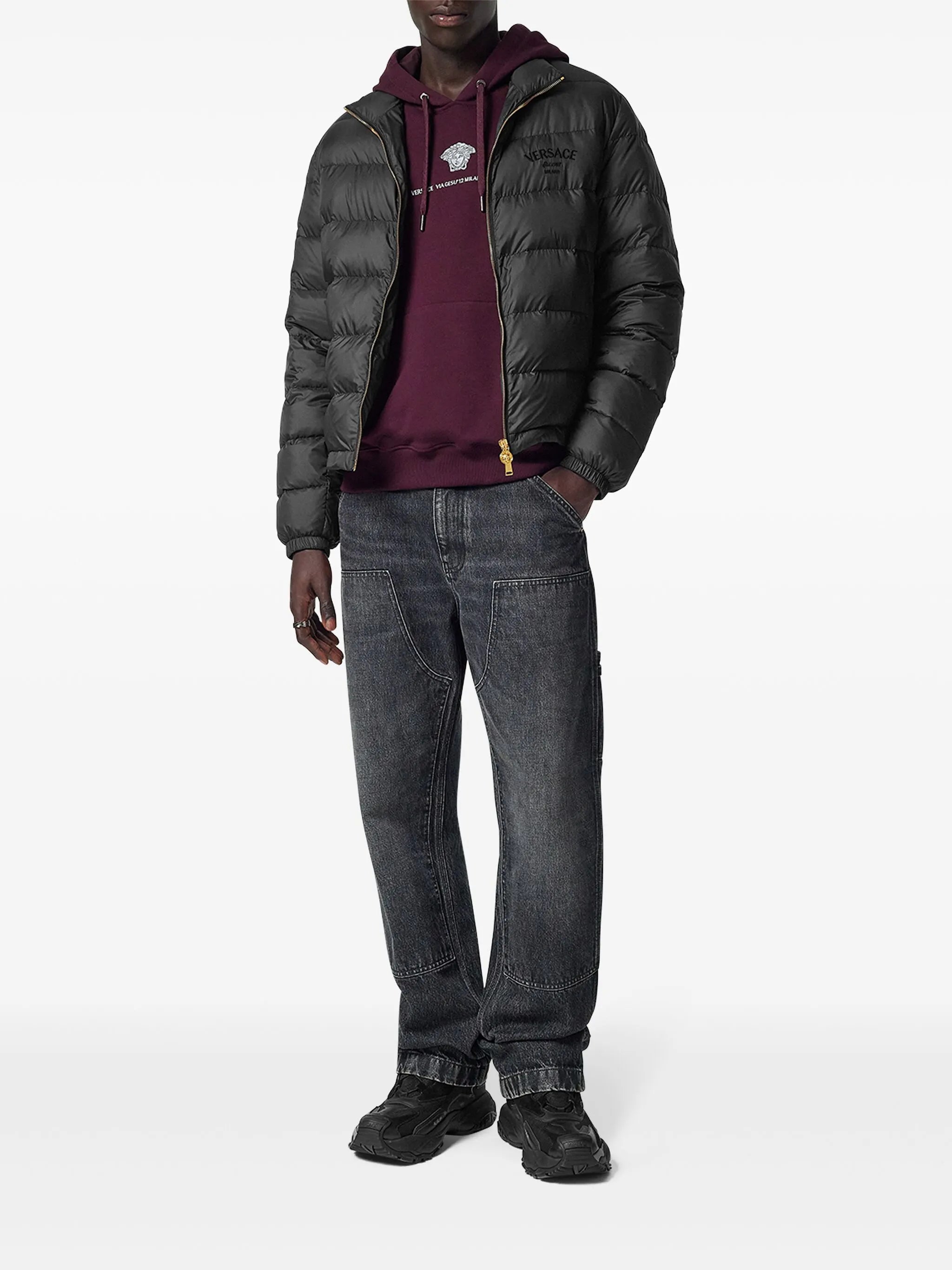 Jeans with logo patch