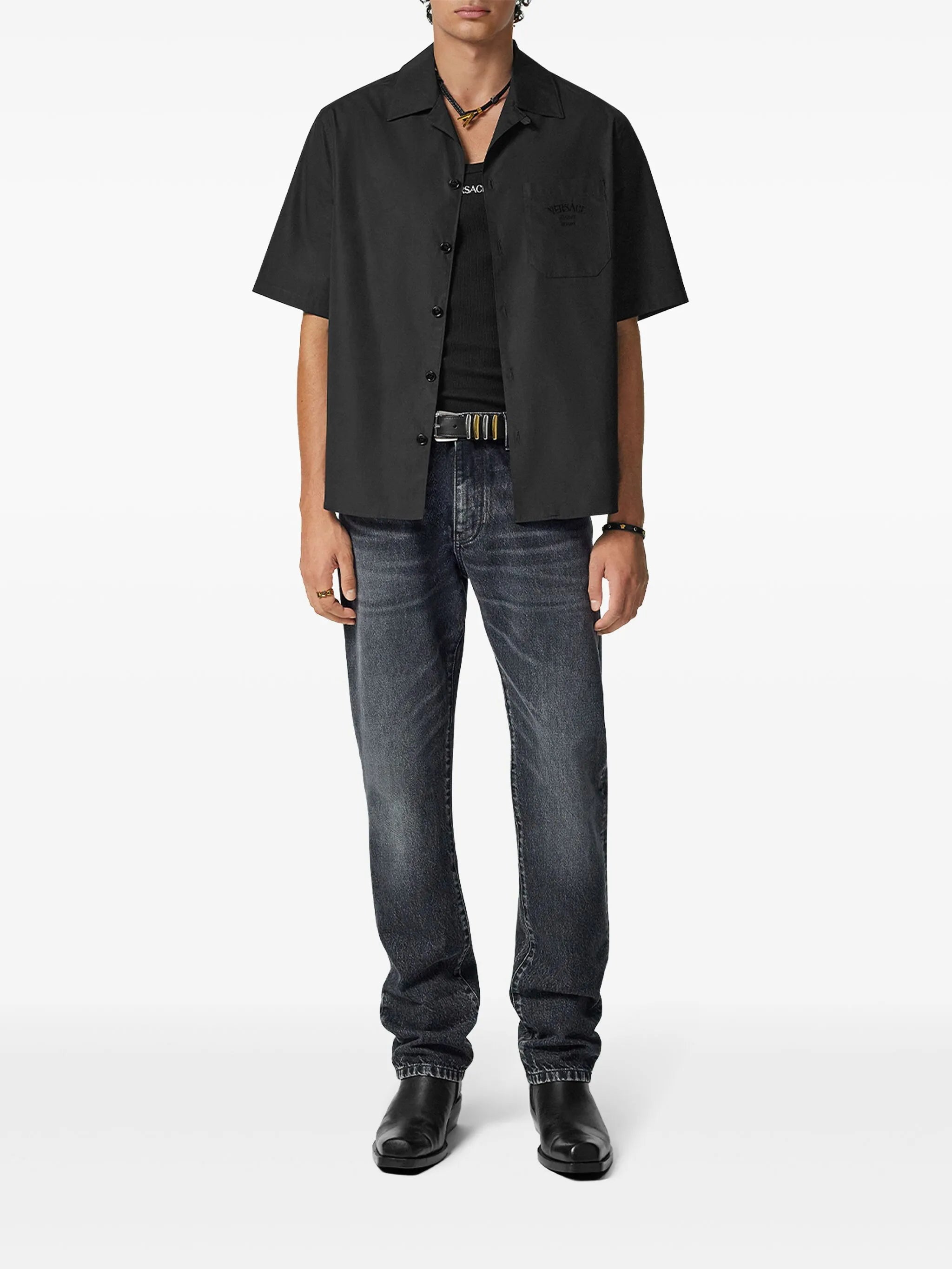 Medusa Chains Shirt with Embroidery