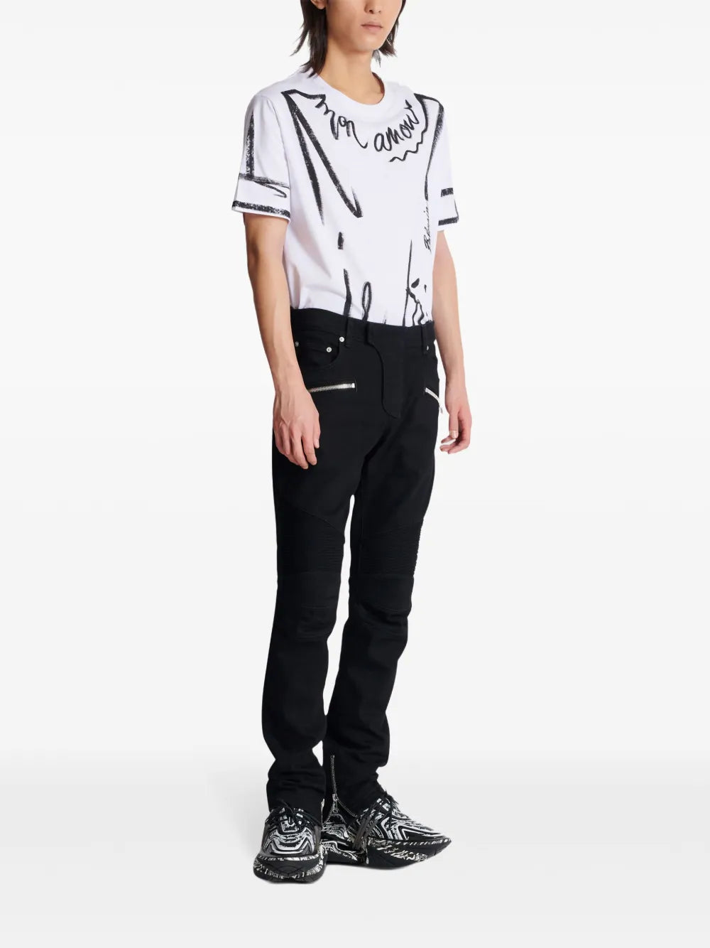 Schmale Bikerjeans
