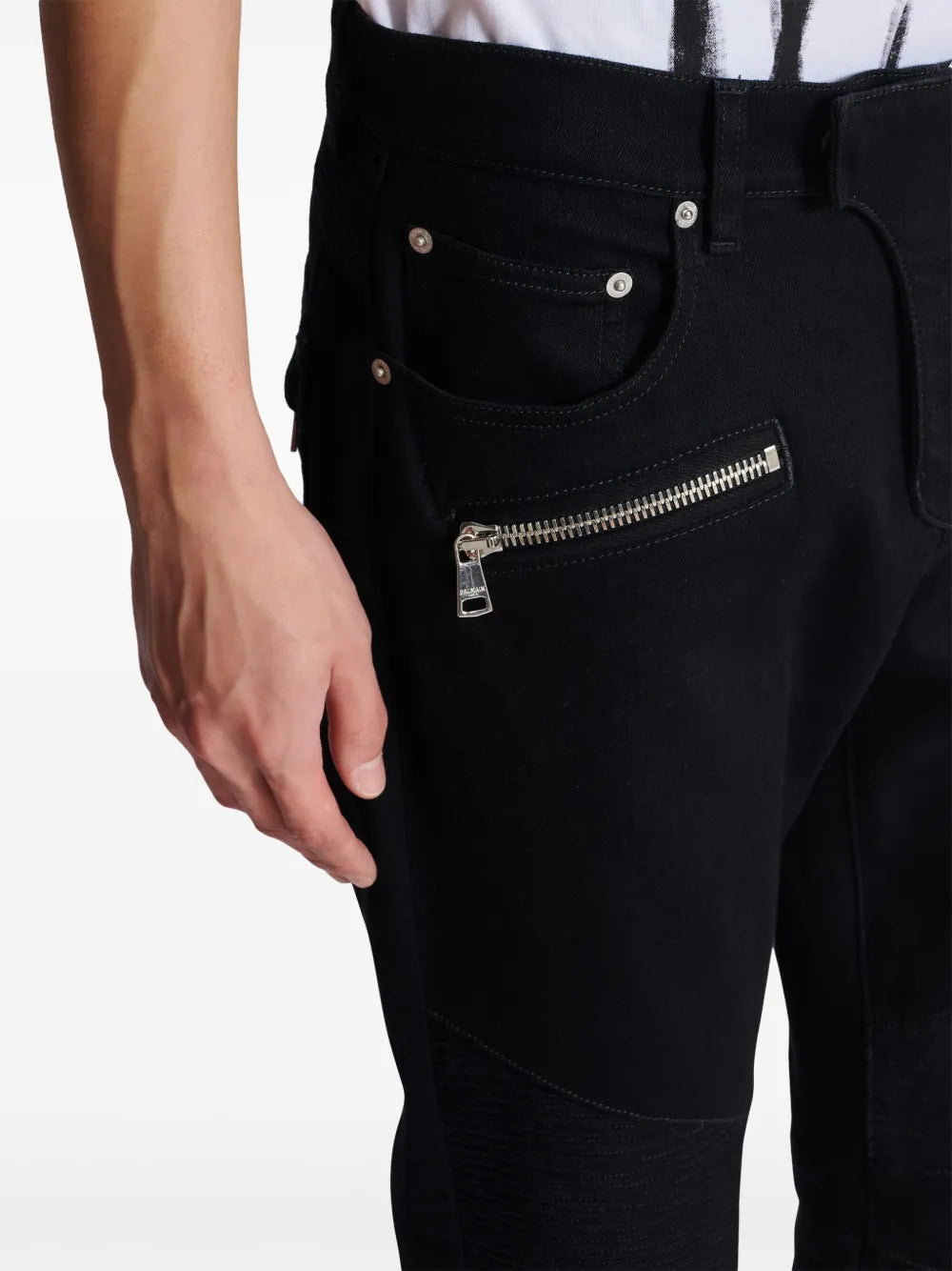 Schmale Bikerjeans