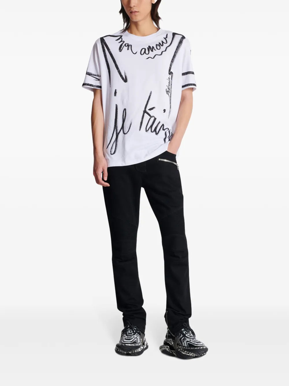 Schmale Bikerjeans