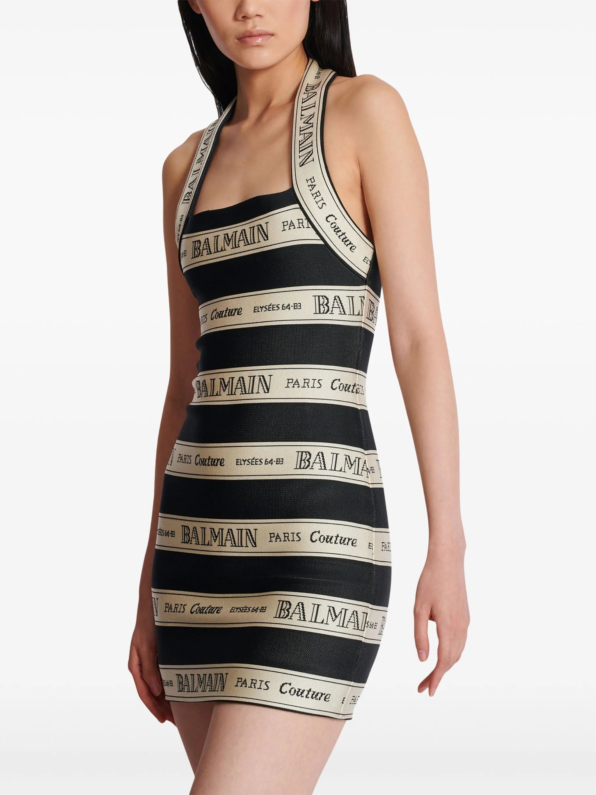 Minikleid aus Logo-Jacquard