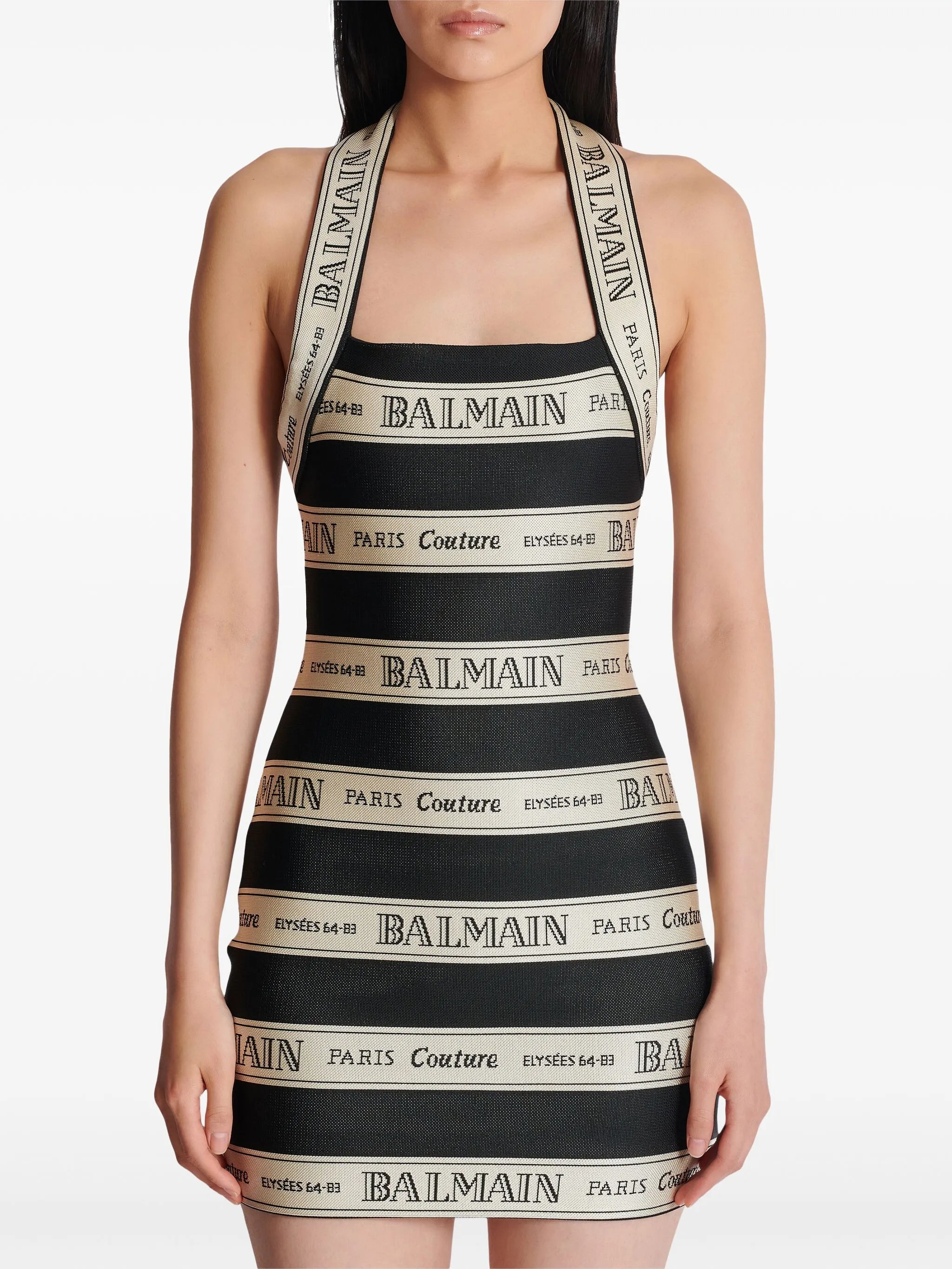 Minikleid aus Logo-Jacquard
