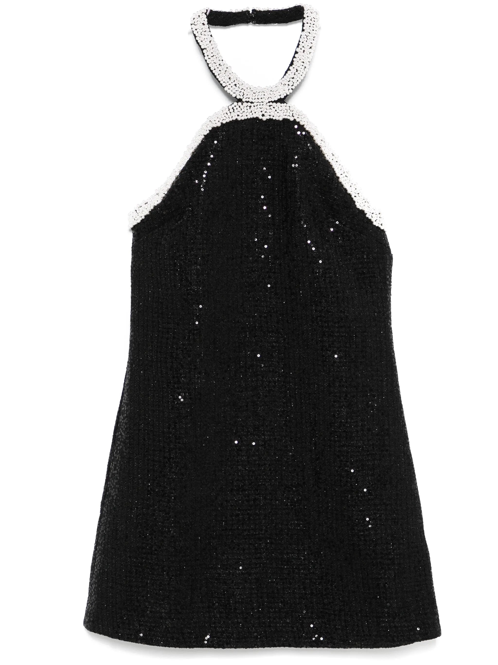 Loop Mini Dress with Bead Trim