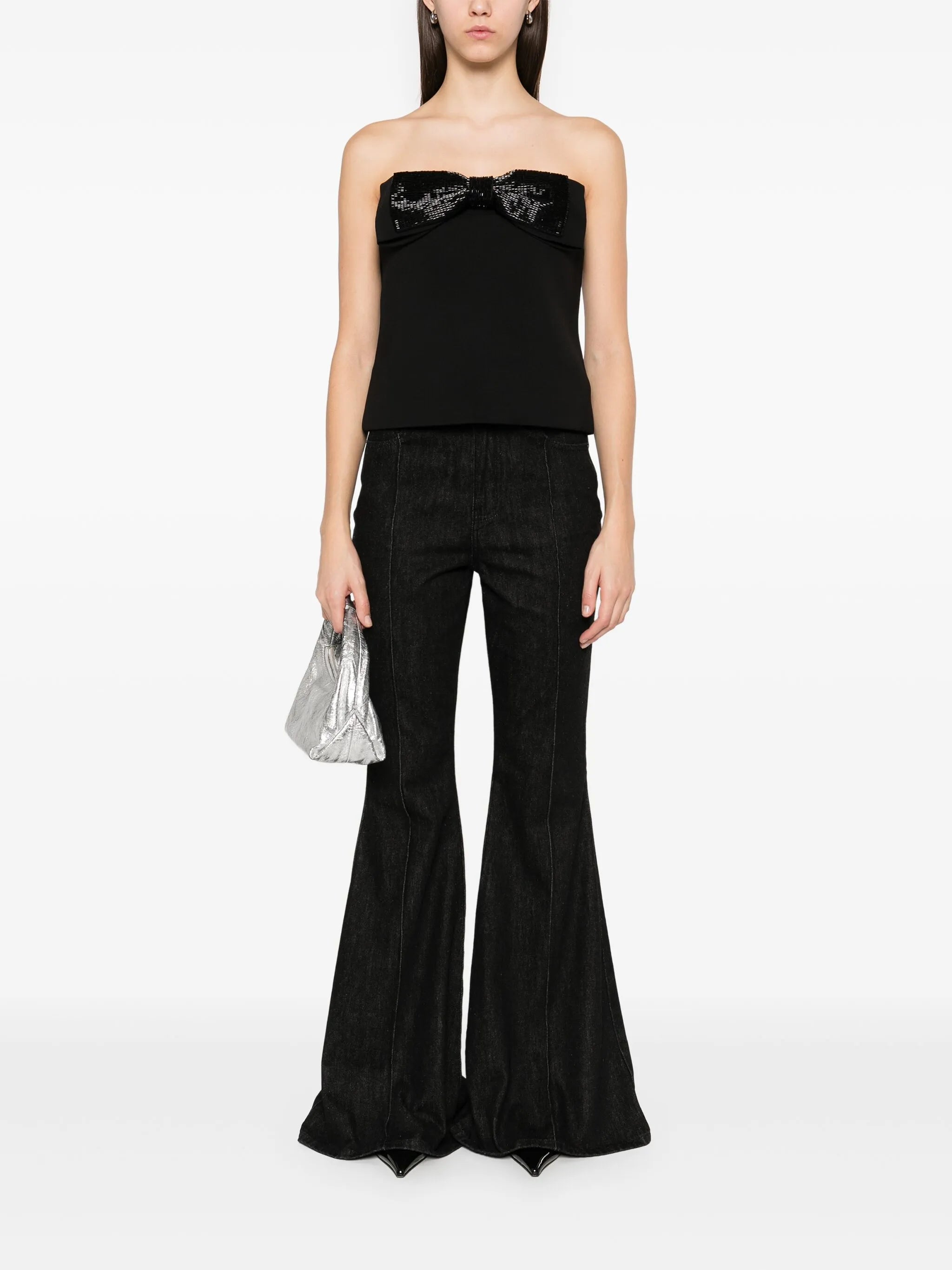 Bandeau-Top aus Krepp