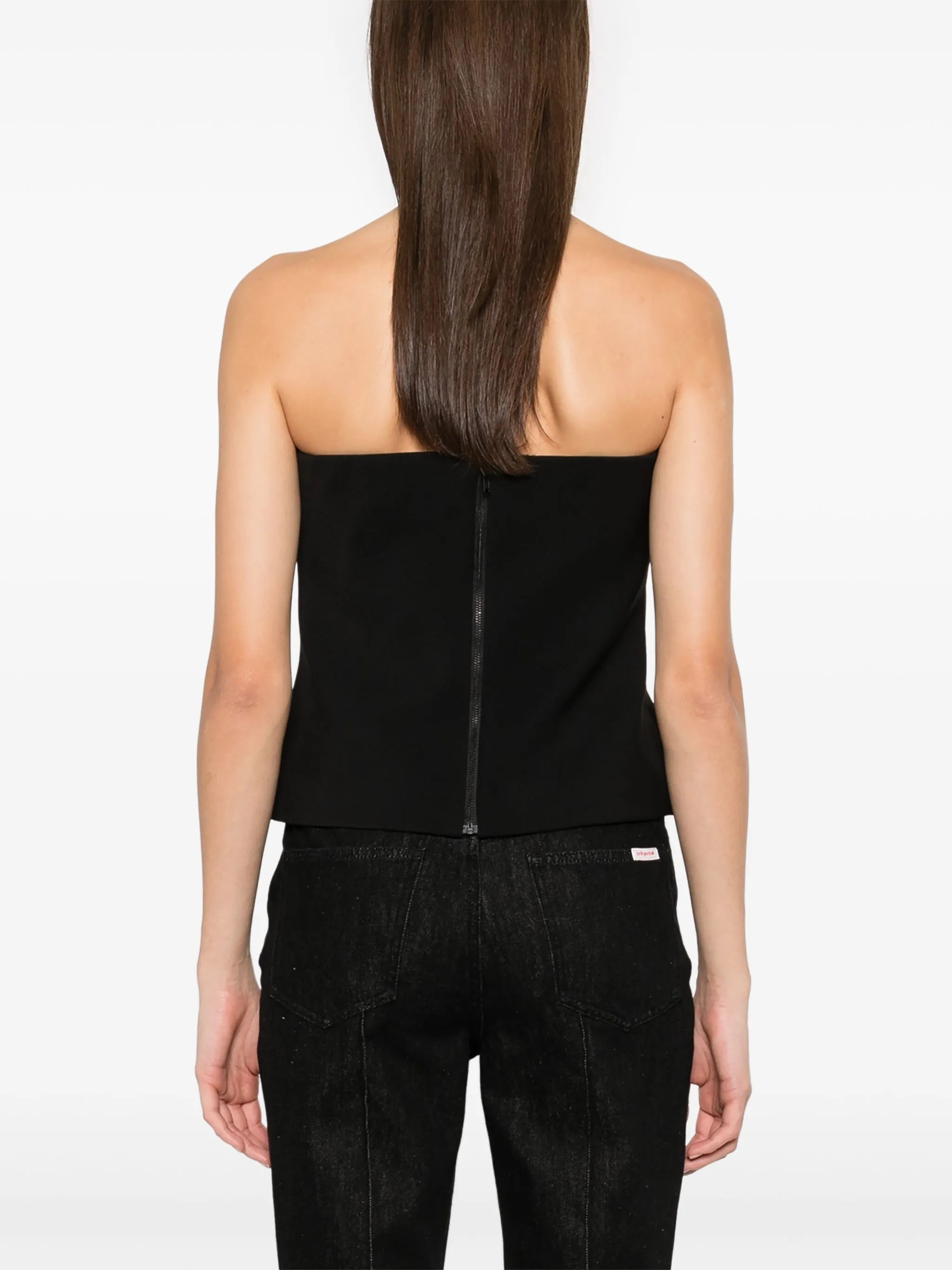 Bandeau-Top aus Krepp