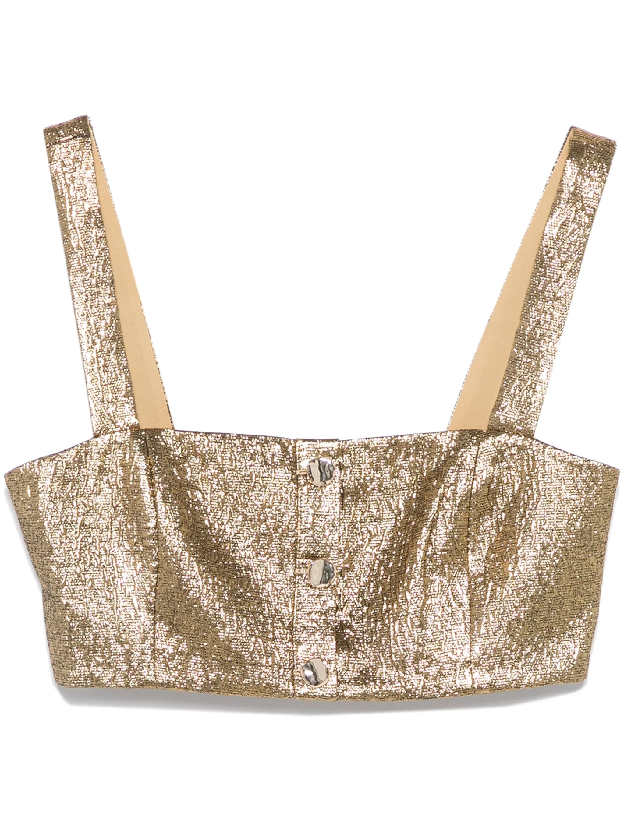 Metallic Jacquard Top