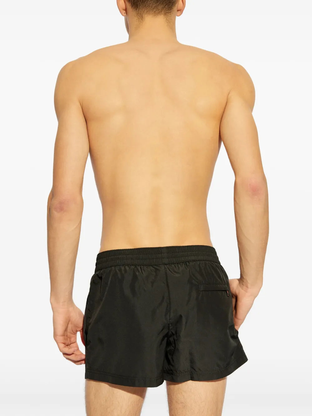 Badeshorts mit Logo-Schild