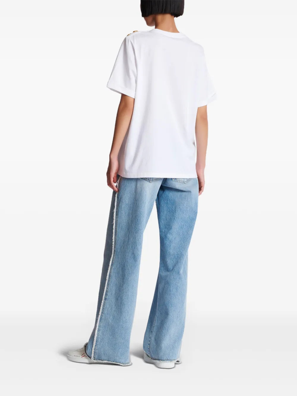 Shirt with lipstick print