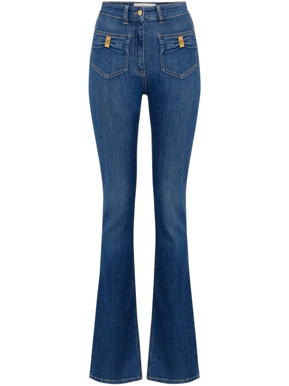 Ausgestellte Jeans mit Schleifendetail